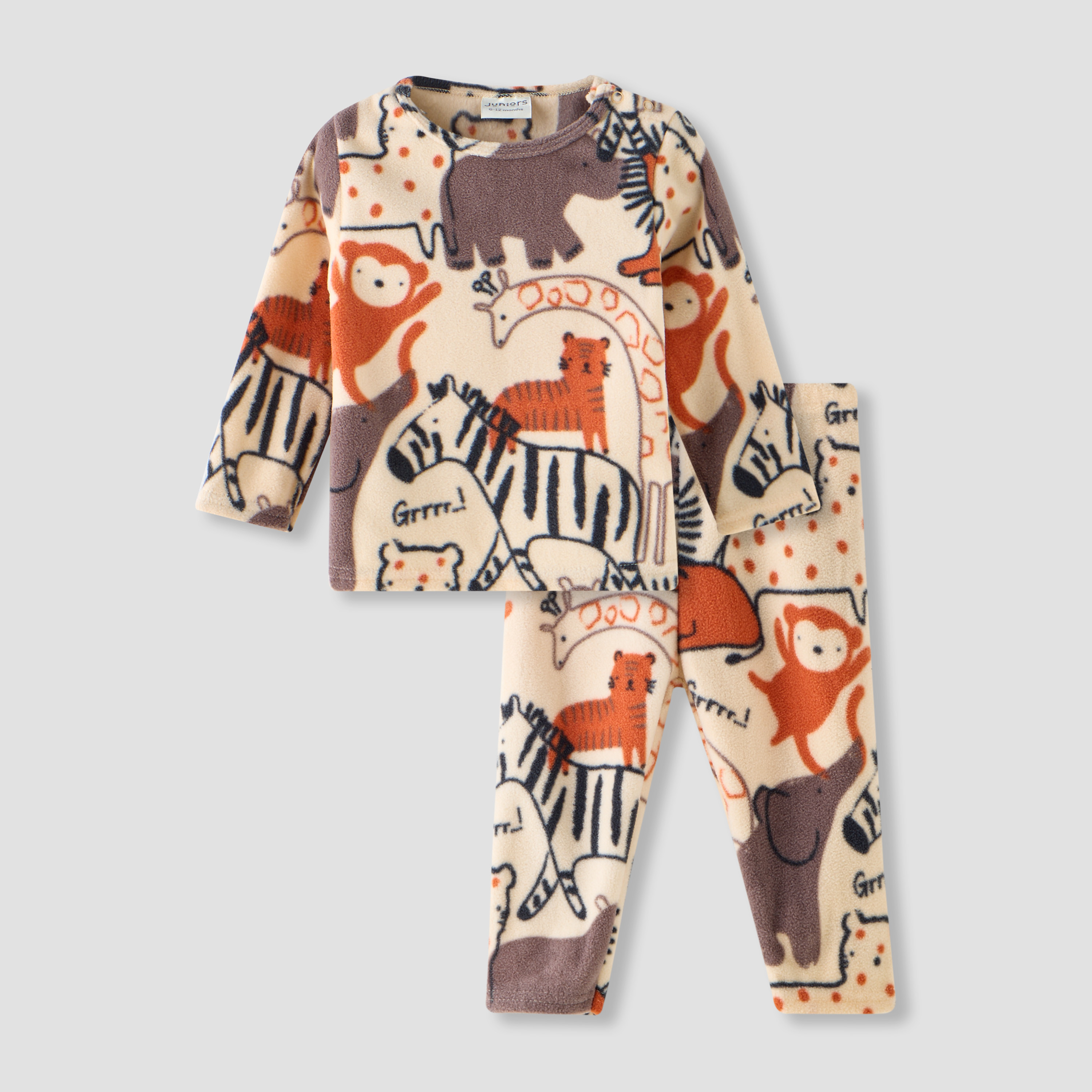 Juniors Pyjama Set with Animal Print - Long Sleeves - Crew Neck-baby-boys-clothing-nightwear-pyjamasets-image-1