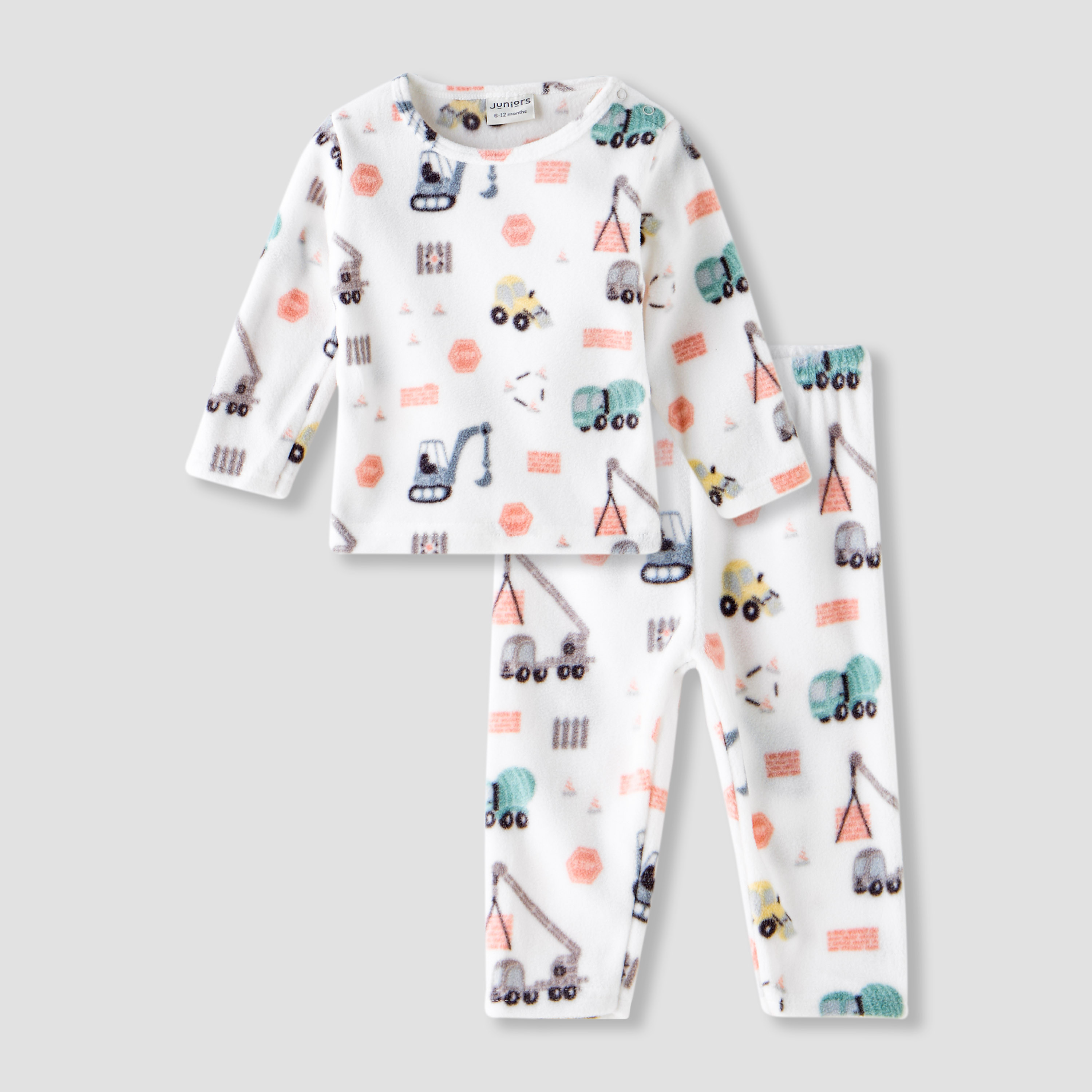 Juniors Pyjama Set with Construction Print - Long Sleeves - Round Neck-baby-boys-clothing-nightwear-pyjamasets-image-1