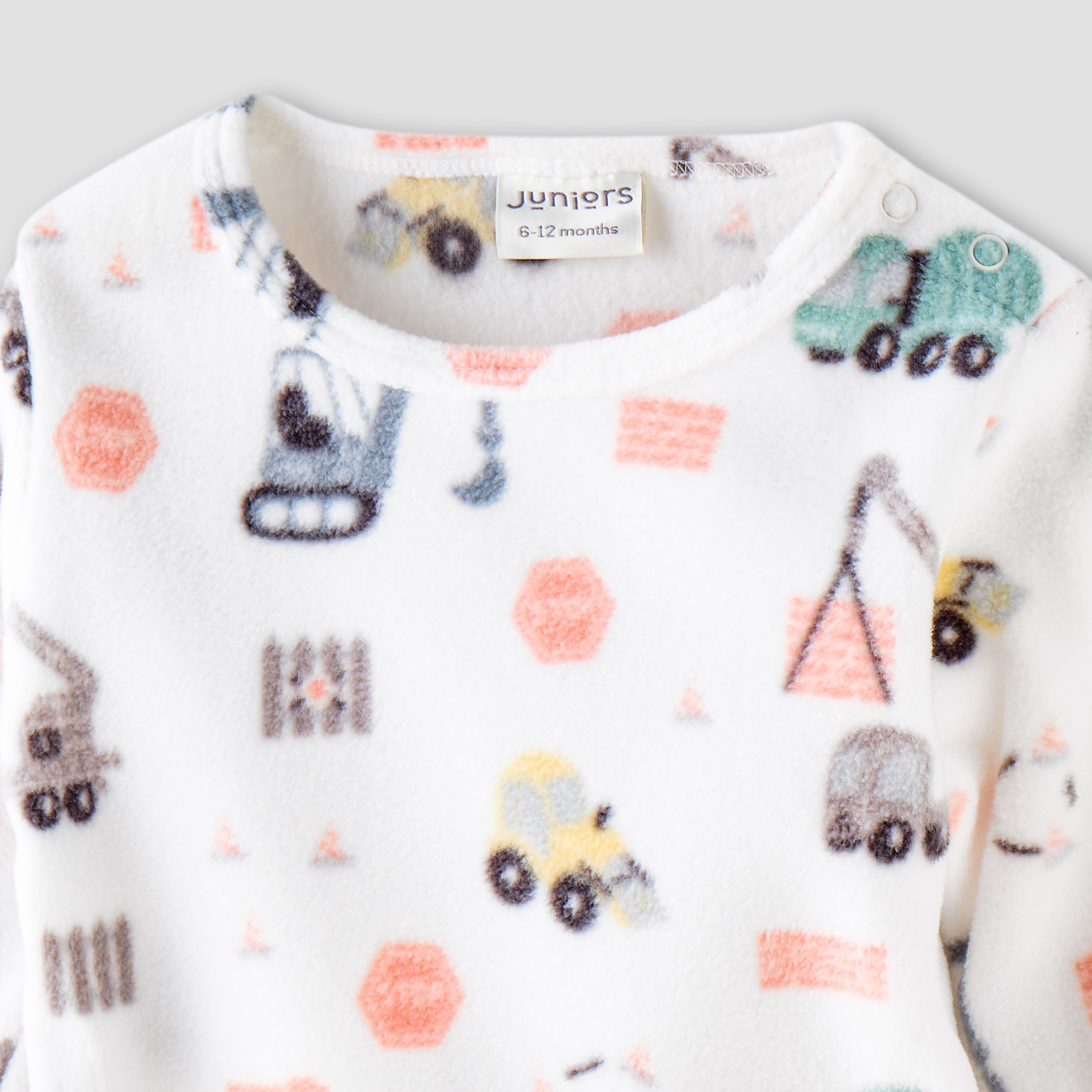 Juniors Pyjama Set with Construction Print - Long Sleeves - Round Neck-baby-boys-clothing-nightwear-pyjamasets-image-4