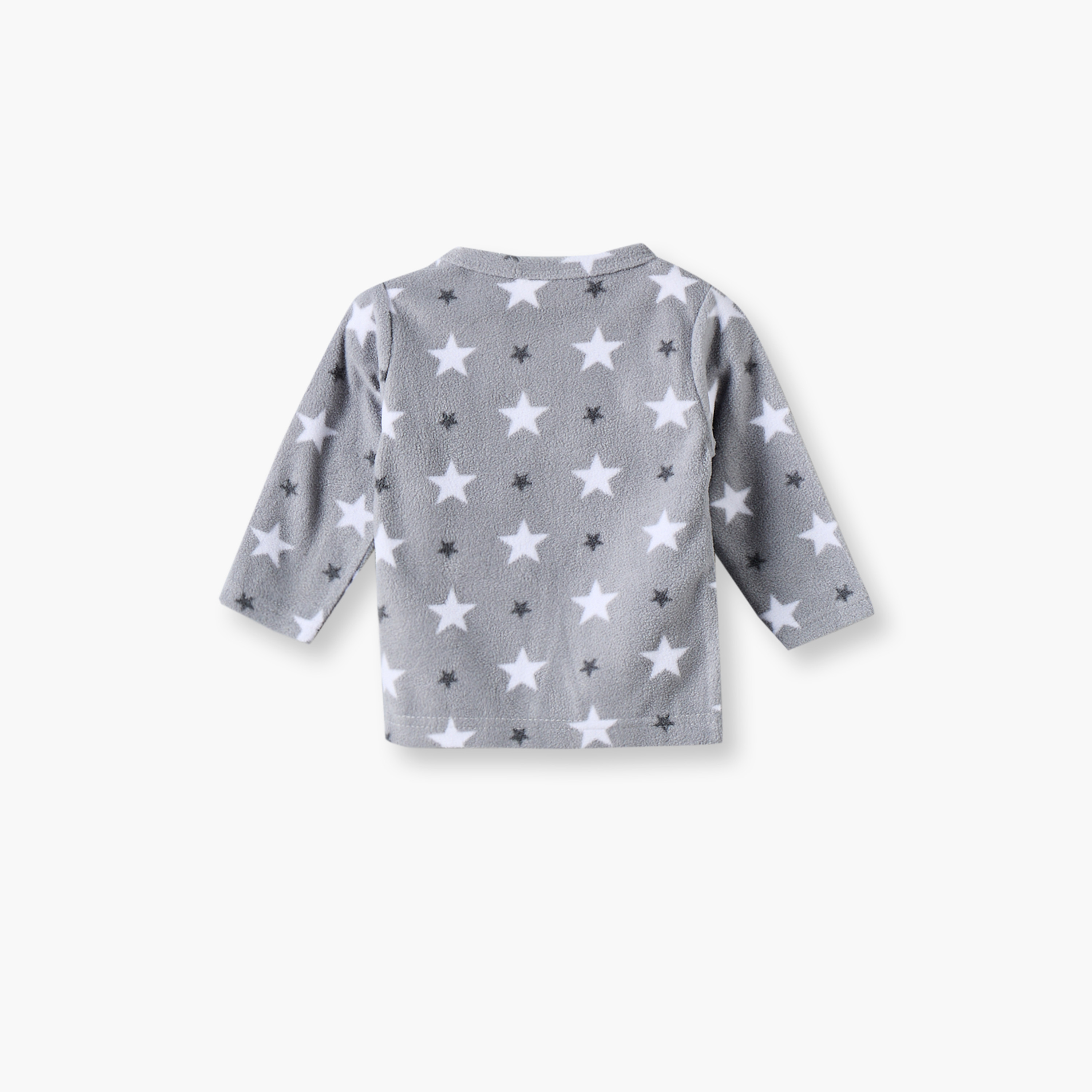 Juniors Round Neck Long Sleeves Pyjama Set with Star Print-baby-boys-clothing-nightwear-pyjamasets-image-5