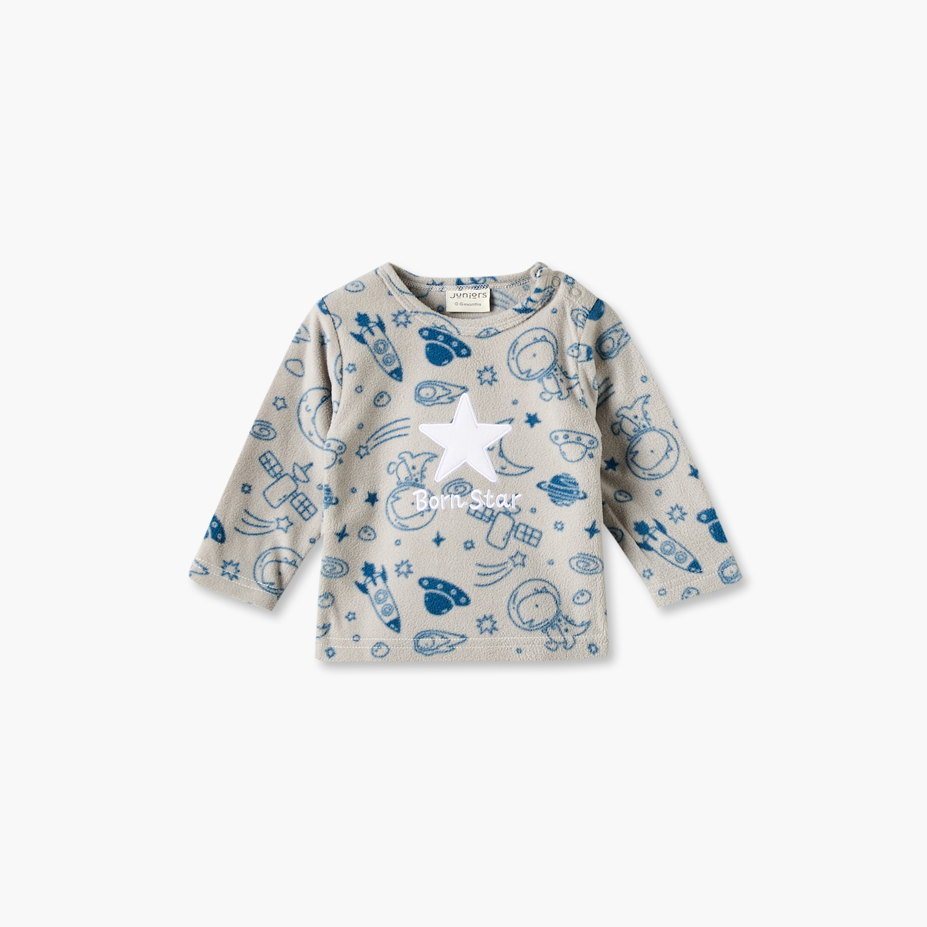 Pack of 2 Juniors Crew Neck Long Sleeves Pyjama Set with Celestial Print-baby-girls-clothing-nightwear-pyjamasets-image-2