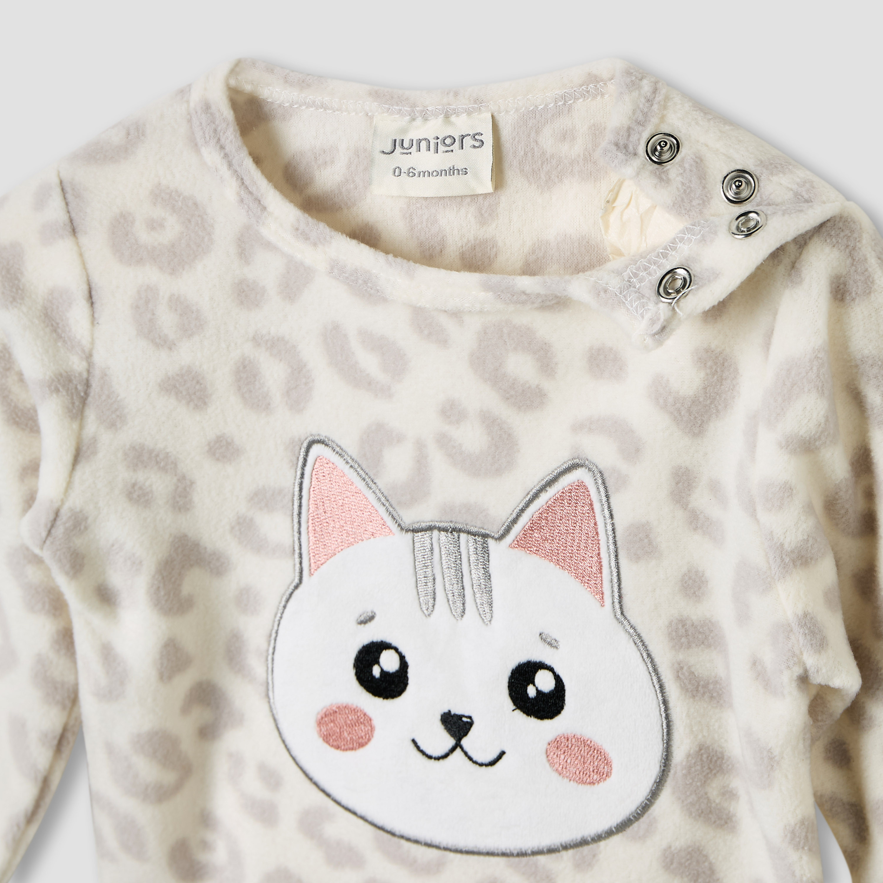 Juniors Pyjama Set with Assorted Print - Polyester - Long Sleeves - Round Neck - Pack of 2-baby-girls-clothing-nightwear-pyjamasets-image-6