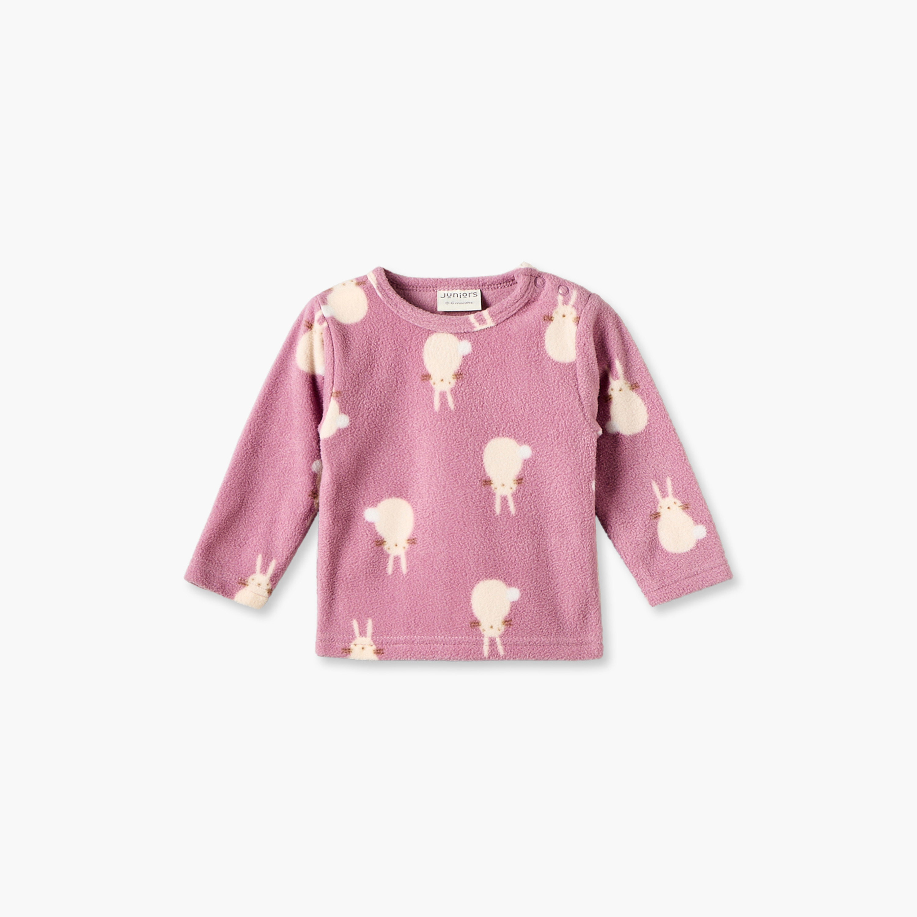 طقم بيجاما برقبة ضيقة وأكمام طويلة وتزيينات من جونيورز - عبوة من طقمين-baby-girls-clothing-nightwear-pyjamasets-image-6