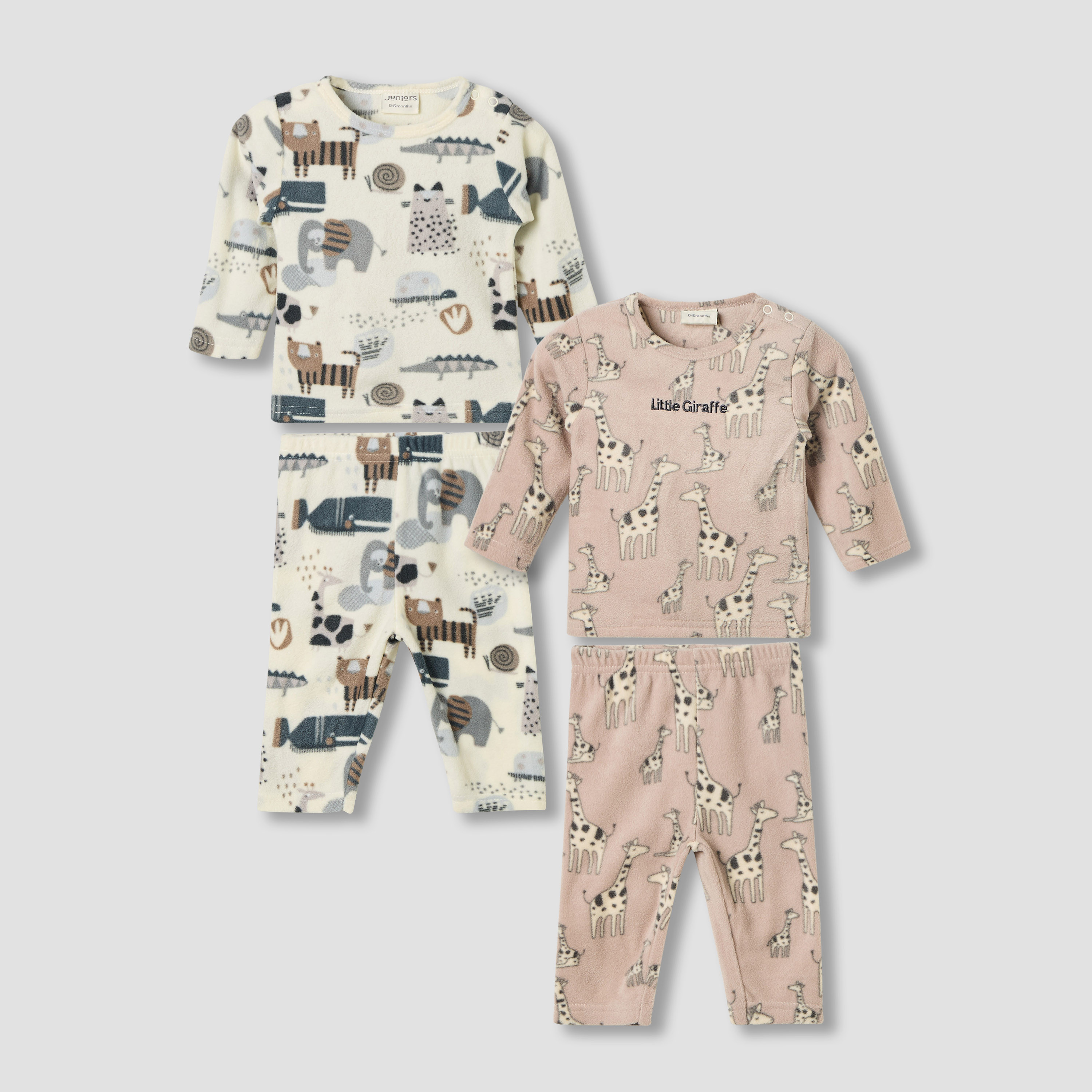 Juniors Pyjama Set with Animal Print - Polyester - Long Sleeves - Crew Neck - Set of 2-baby-boys-clothing-nightwear-pyjamasets-image-1