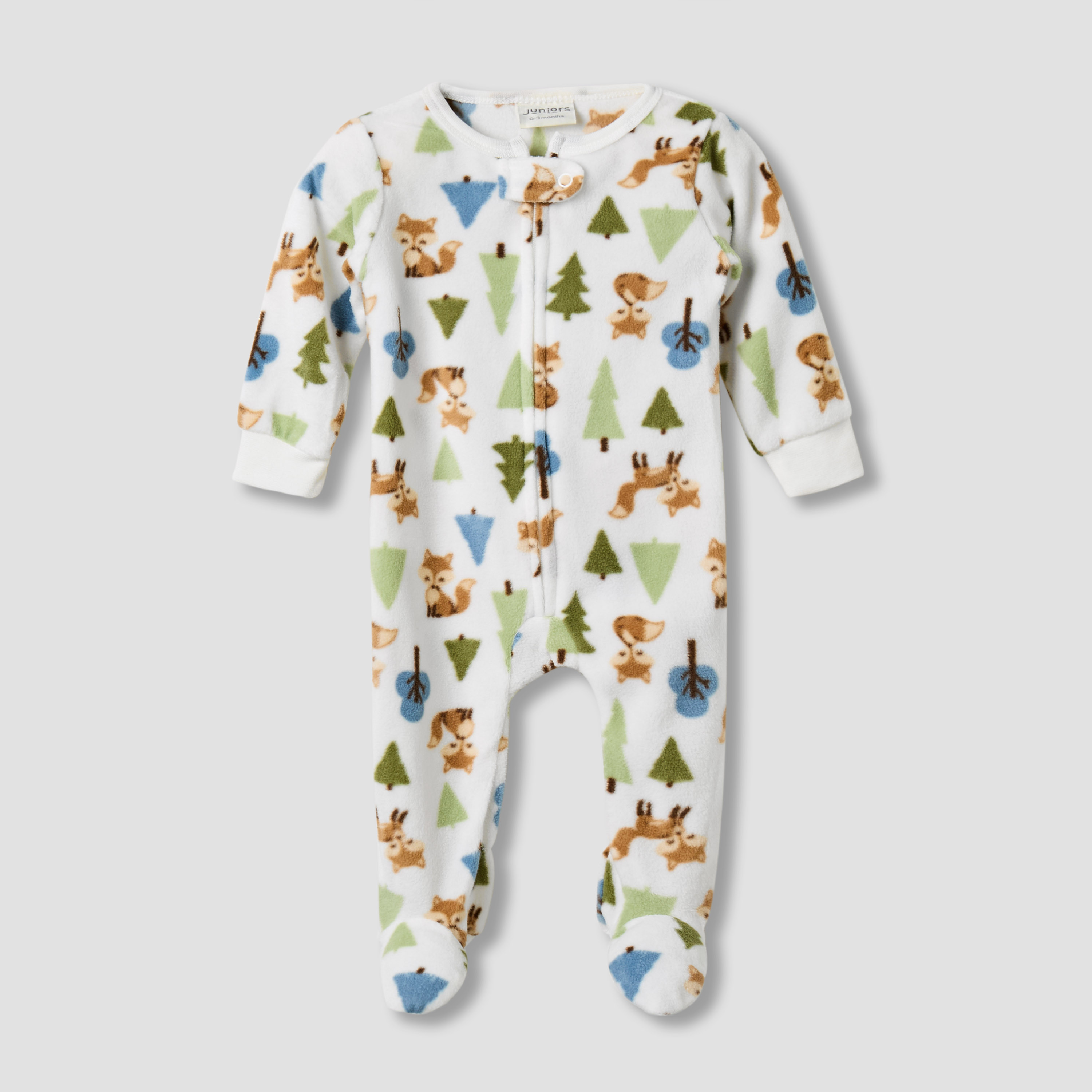 Juniors Round Neck Sleepsuit with Closed Feet - Polyester - Long Sleeves - Set of 2-baby-boys-clothing-nightwear-sleepsuits-image-3