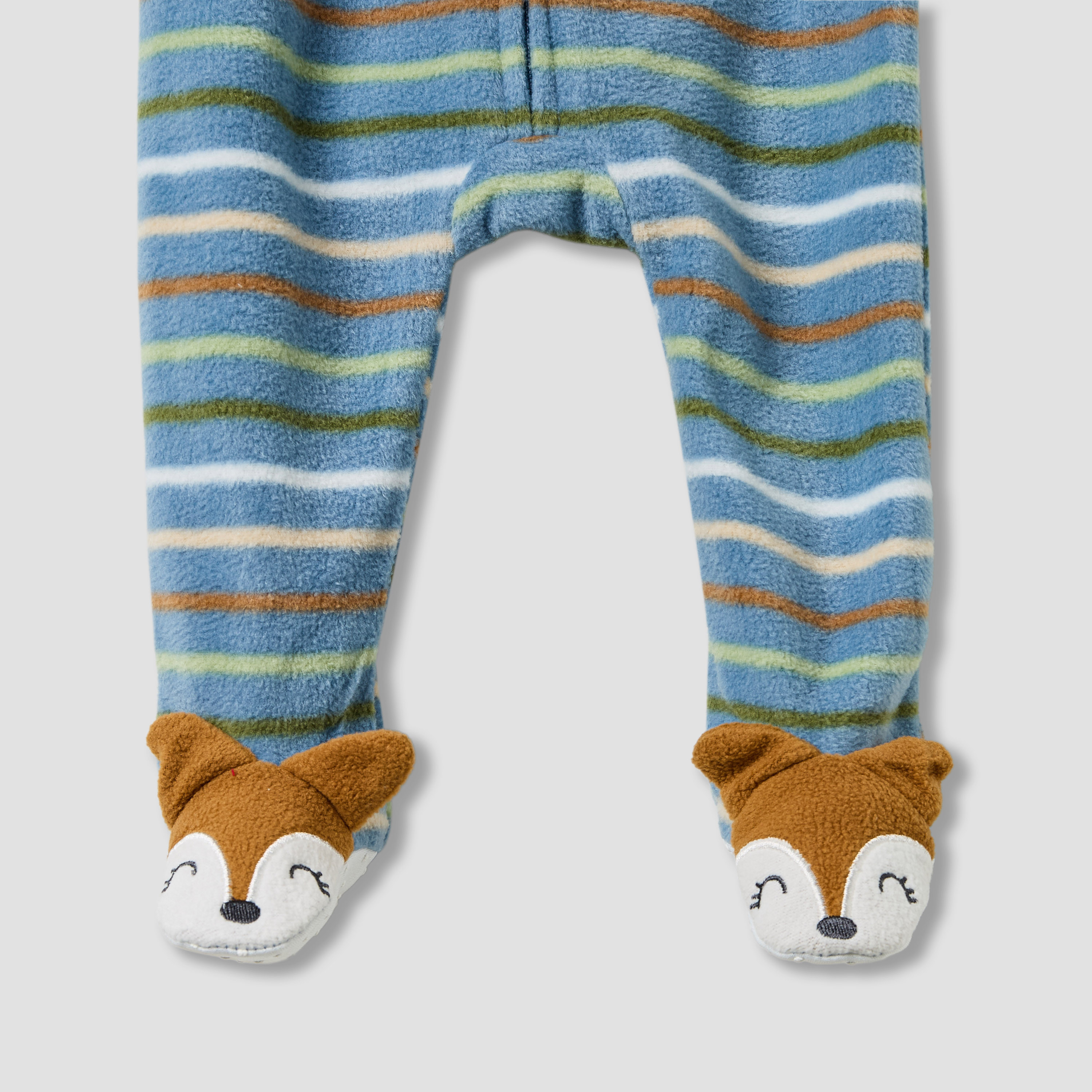Juniors Round Neck Sleepsuit with Closed Feet - Polyester - Long Sleeves - Set of 2-baby-boys-clothing-nightwear-sleepsuits-image-5