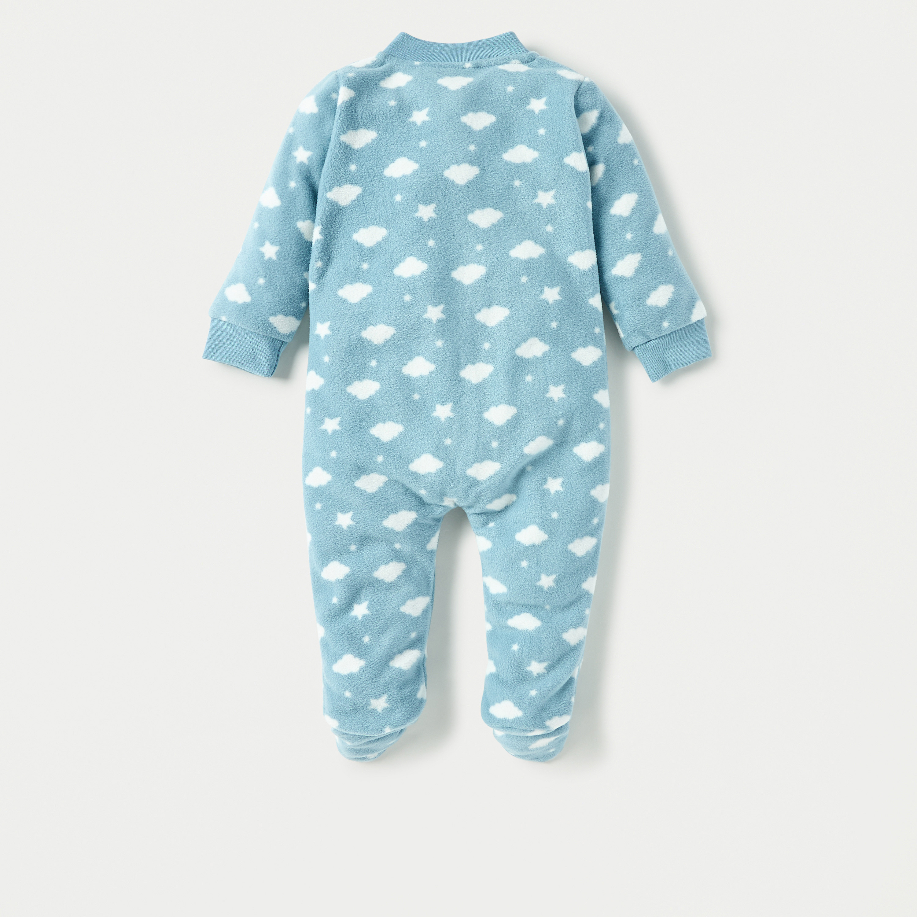 Juniors All-Over Print Closed Feet Sleepsuit with Zip Closure-baby-boys-clothing-winterwear-sleepsuits-image-2