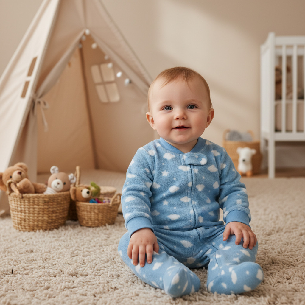 Juniors All-Over Print Closed Feet Sleepsuit with Zip Closure-baby-boys-clothing-winterwear-sleepsuits-image-5