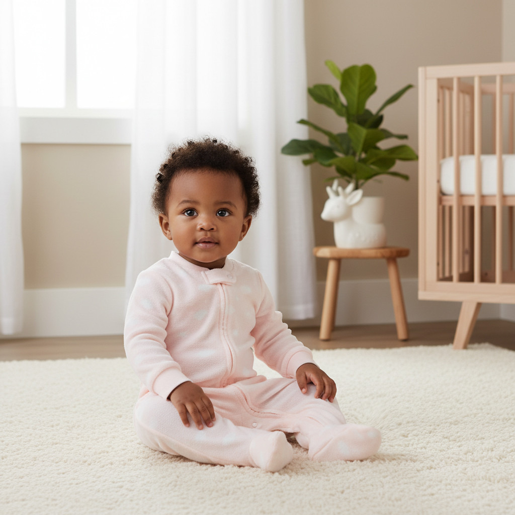 Juniors Cloud Print Closed Feet Sleepsuit with Long Sleeves-baby-girls-clothing-nightwear-sleepsuits-image-5