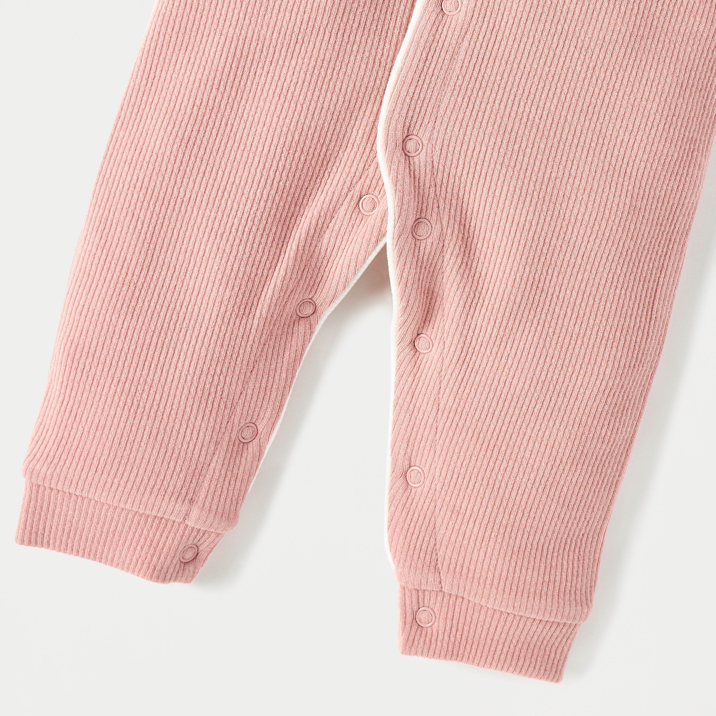 Juniors Ribbed Open Feet Sleepsuit with Button Closure-baby-girls-clothing-nightwear-sleepsuits-image-4