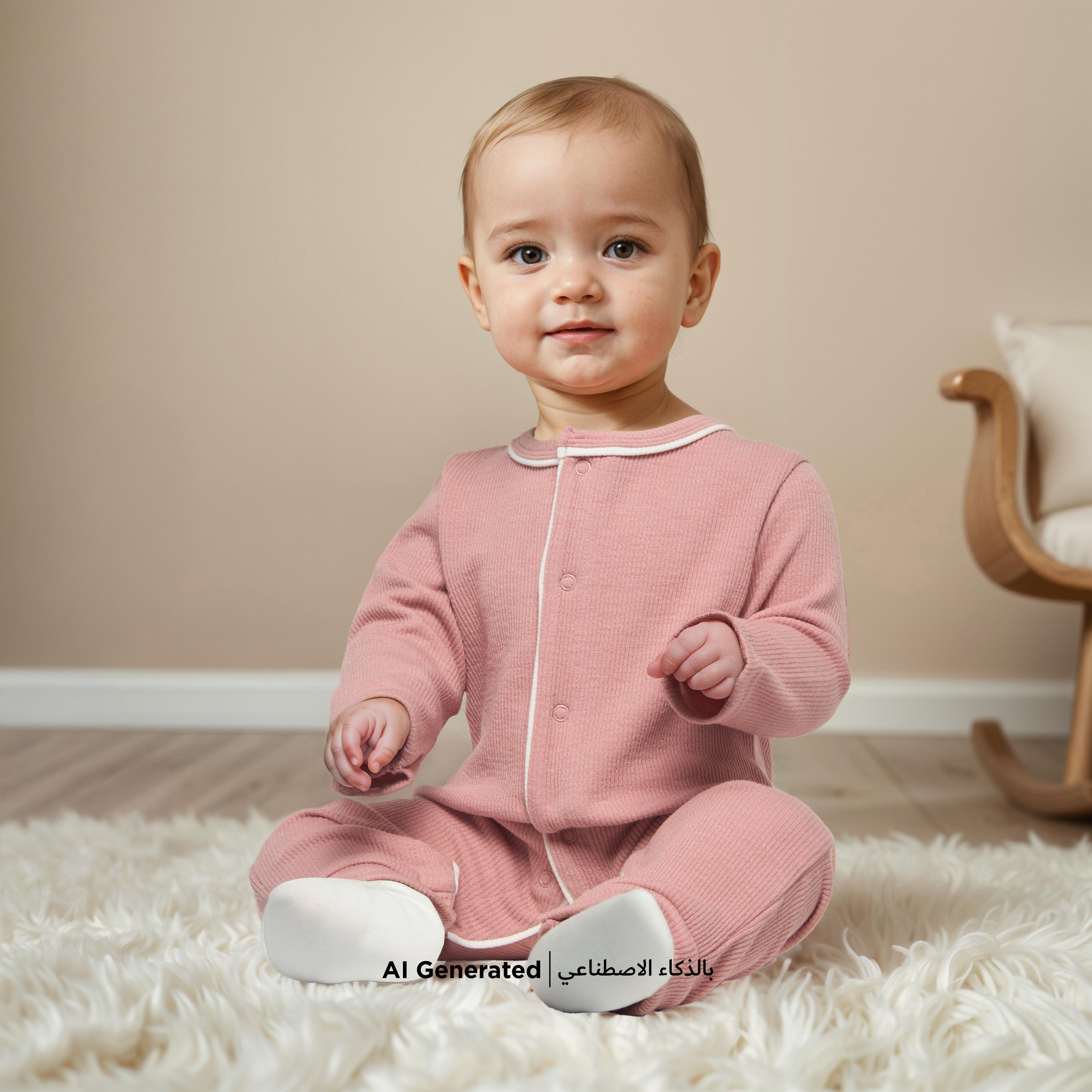 Juniors Ribbed Open Feet Sleepsuit with Button Closure-baby-girls-clothing-nightwear-sleepsuits-image-5