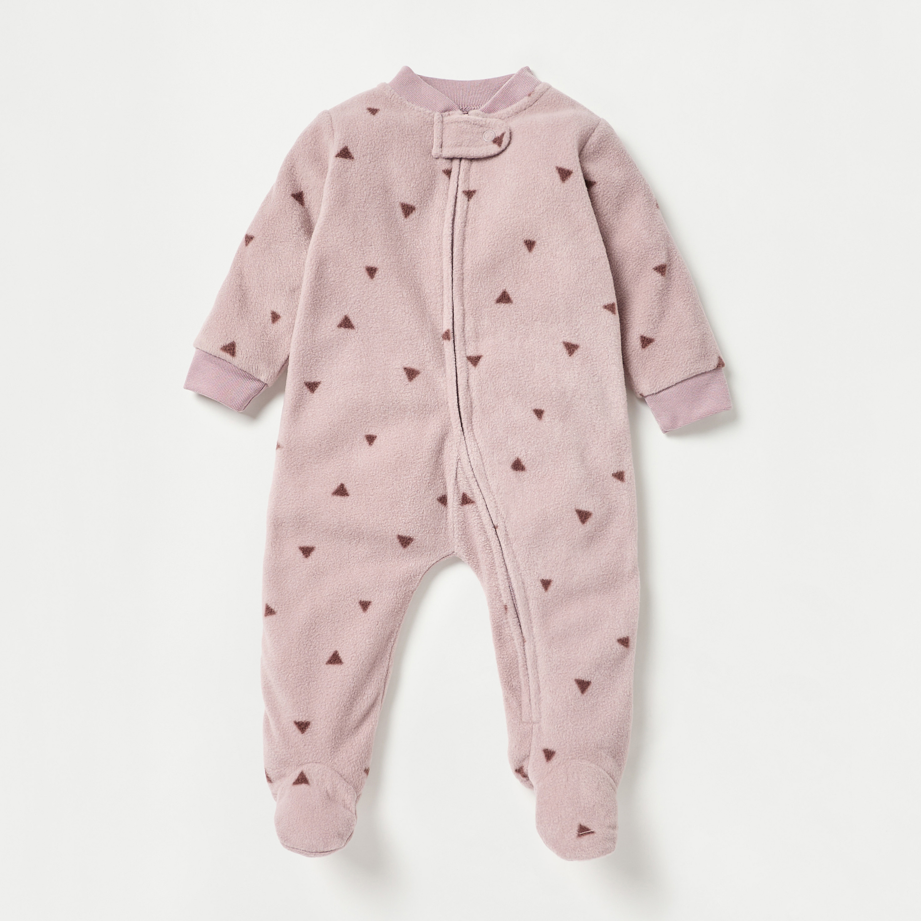 fleece baby sleepsuit