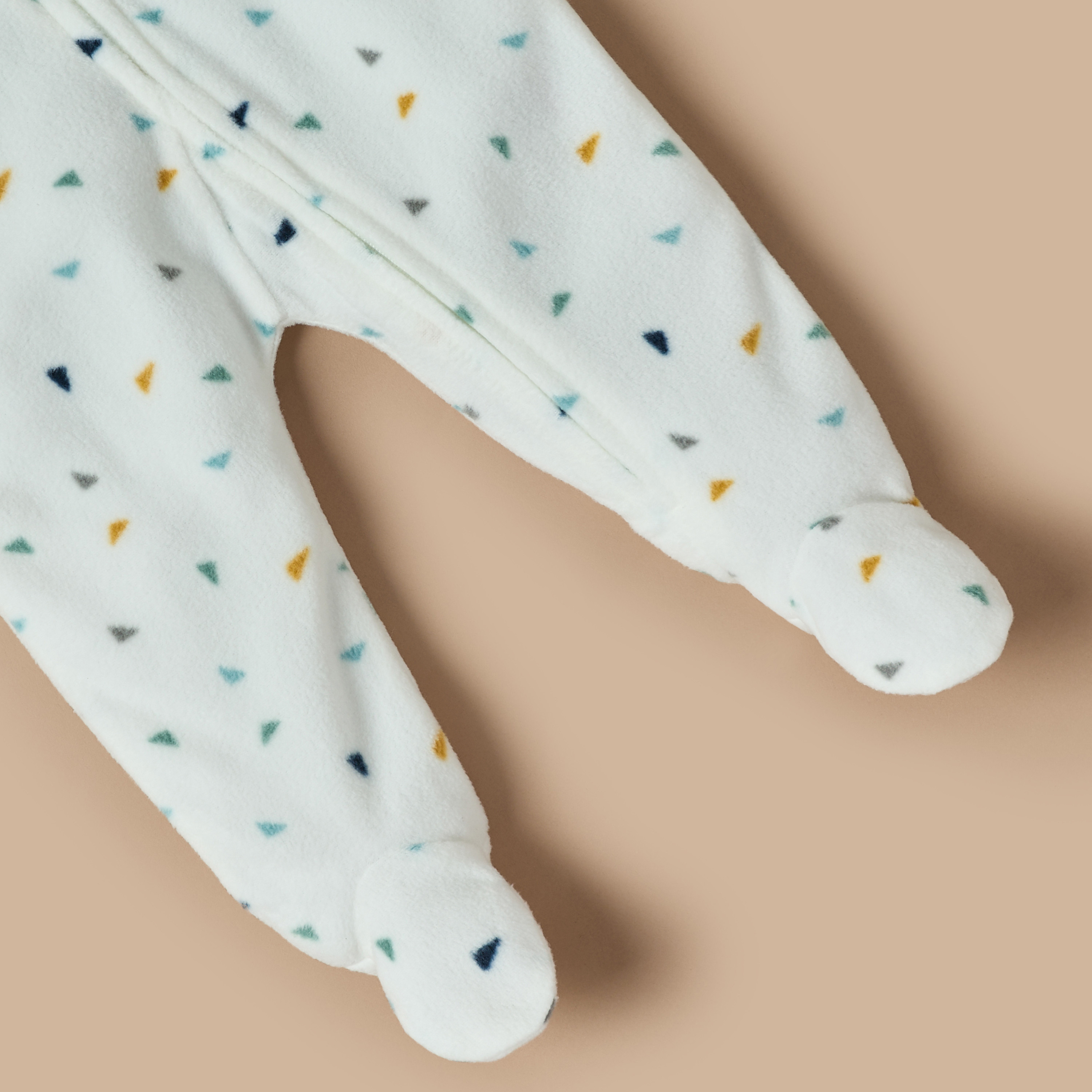 Juniors All-Over Geometric Print Micro Fleece Sleepsuit with Zip Closure-baby-girls-clothing-nightwear-sleepsuits-image-4