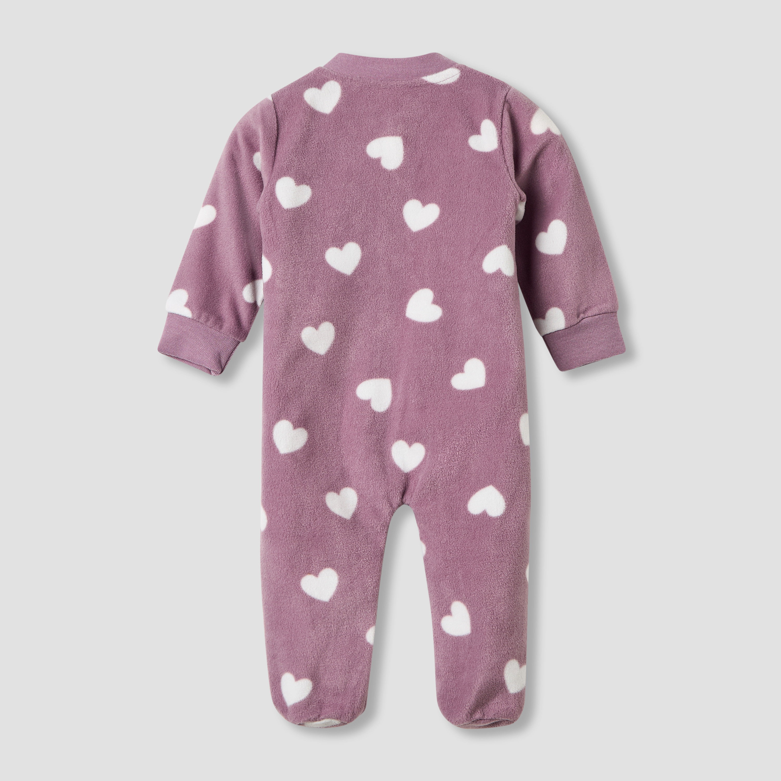 Juniors Mandarin Collar Sleepsuit with Closed Feet - Polyester - Long Sleeves-baby-girls-clothing-nightwear-sleepsuits-image-2