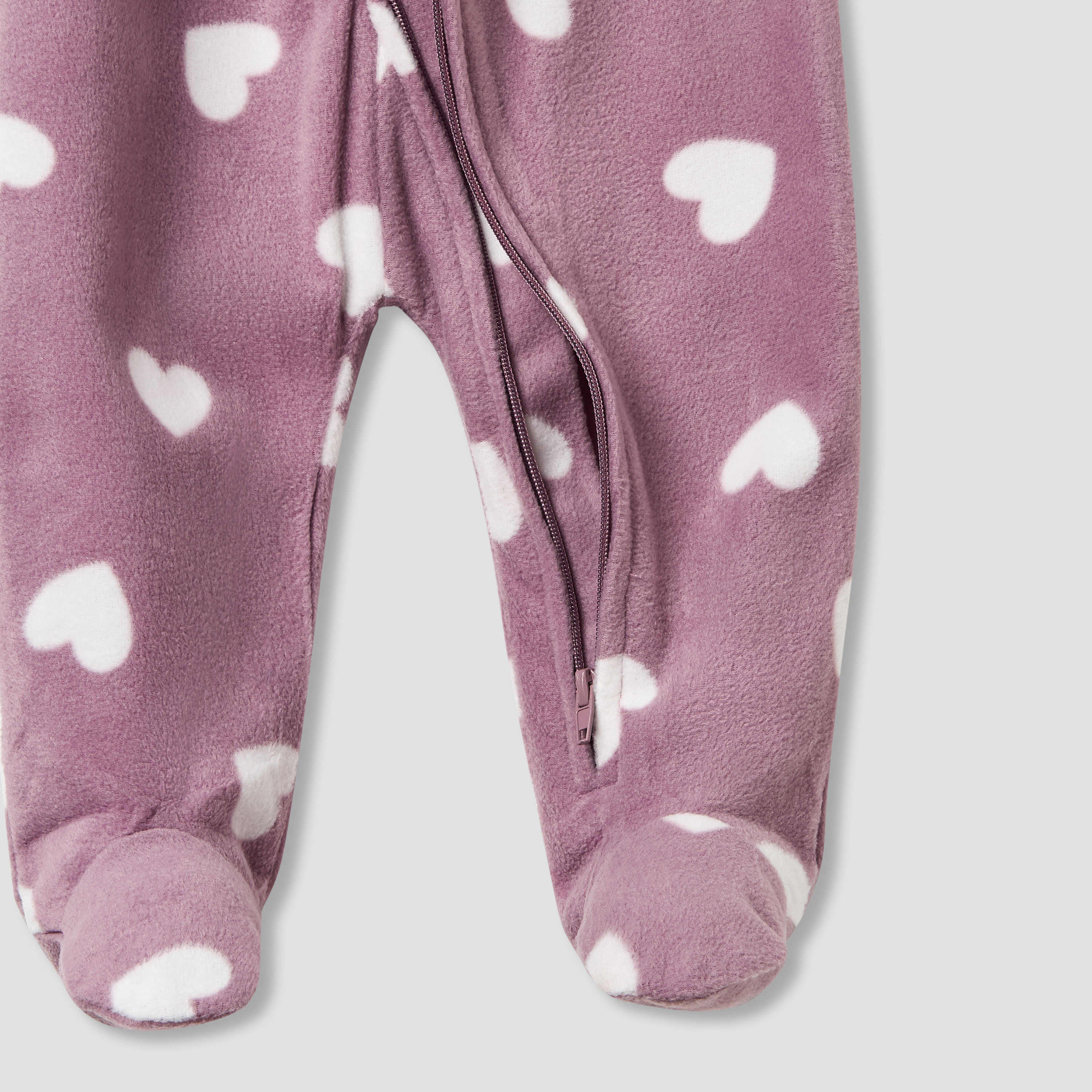 Juniors Mandarin Collar Sleepsuit with Closed Feet - Polyester - Long Sleeves-baby-girls-clothing-nightwear-sleepsuits-image-4