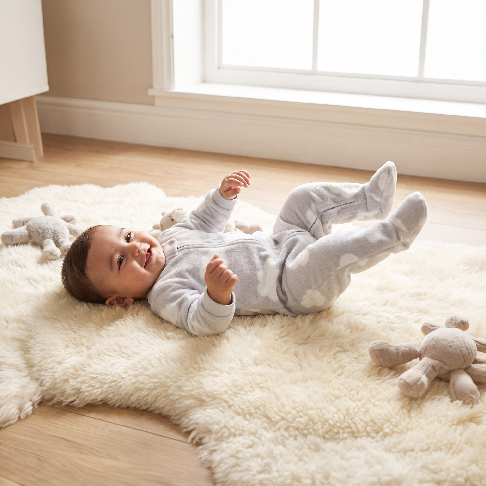بدلة نوم مغلقة القدمين بطبعات جرافيك مع سحاب للإغلاق من جونيورز-baby-boys-clothing-nightwear-sleepsuits-image-1
