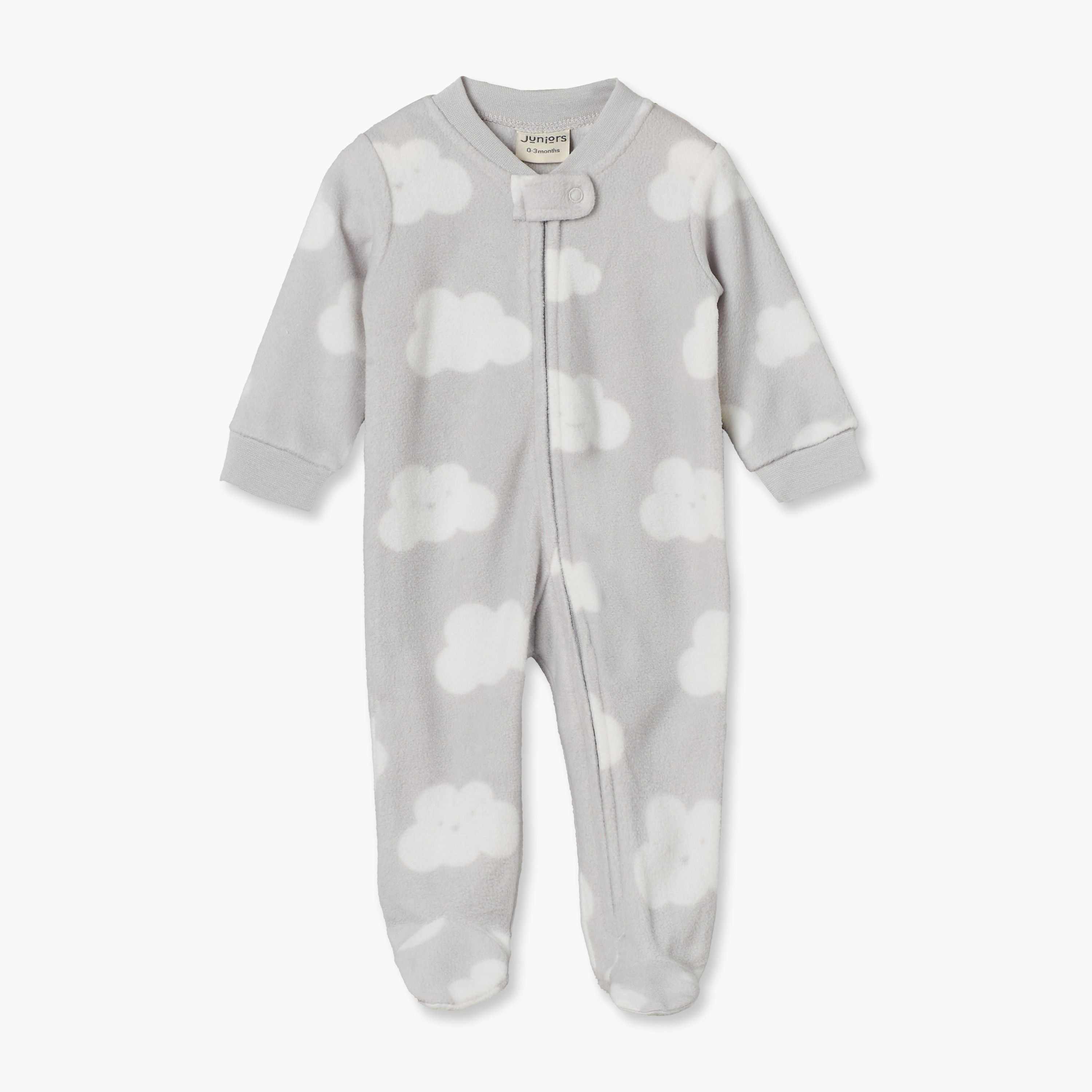 بدلة نوم مغلقة القدمين بطبعات جرافيك مع سحاب للإغلاق من جونيورز-baby-boys-clothing-nightwear-sleepsuits-image-2