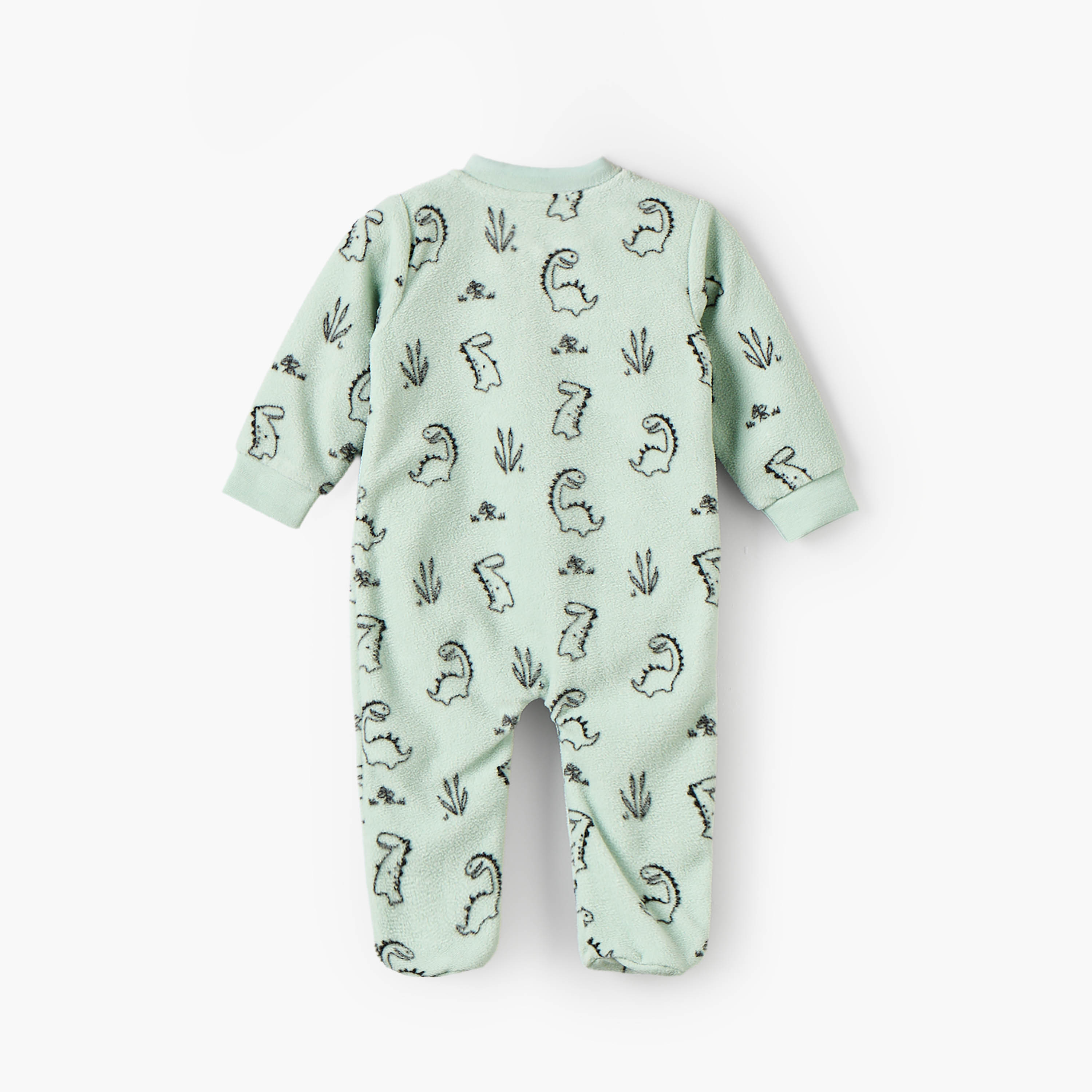 بدلة نوم صوف بطبعات ديناصور وياقة مستديرة وأكمام طويلة من جونيورز-baby-boys-clothing-nightwear-sleepsuits-image-2