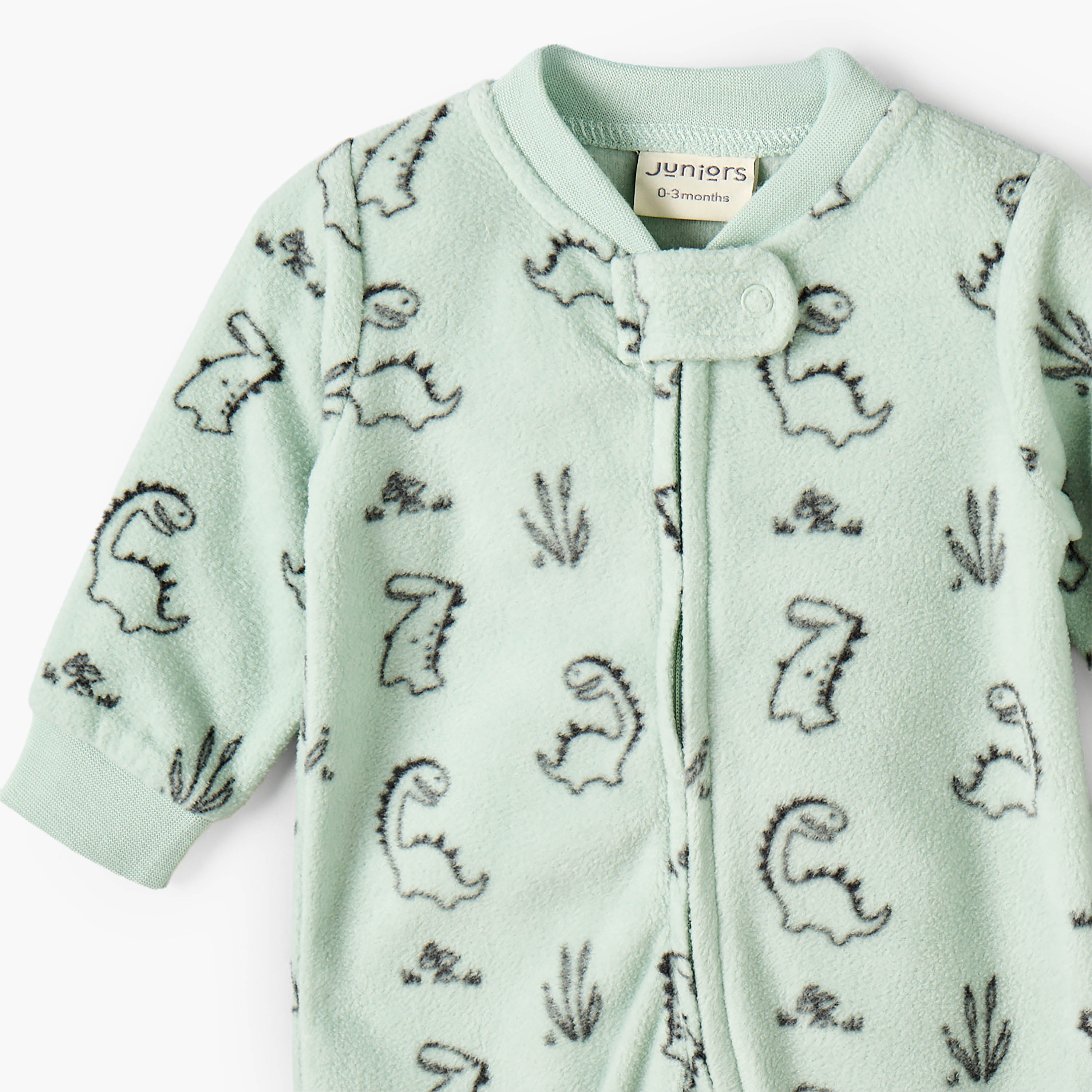 بدلة نوم صوف بطبعات ديناصور وياقة مستديرة وأكمام طويلة من جونيورز-baby-boys-clothing-nightwear-sleepsuits-image-3