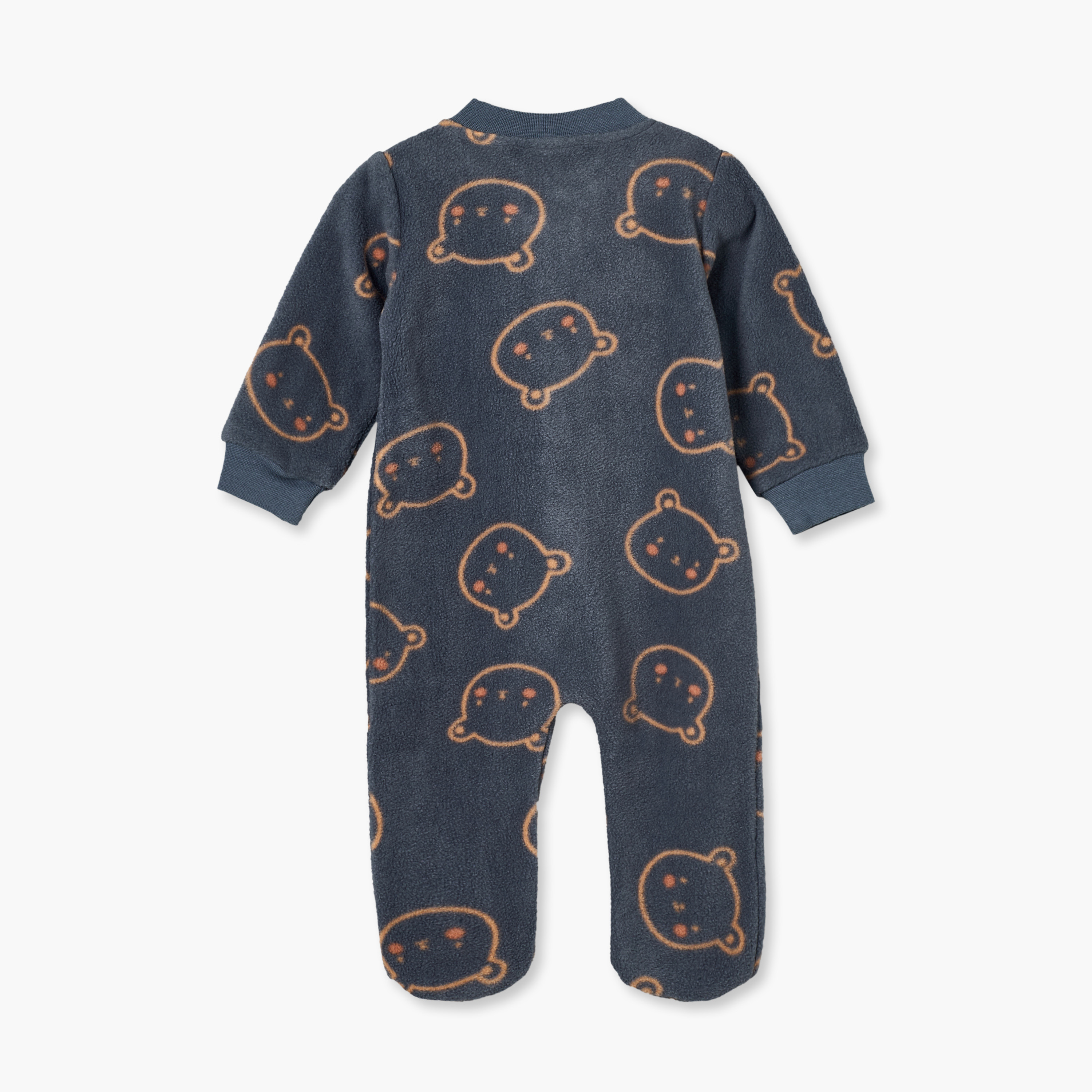 بدلة نوم بطبعات دب وياقة ماندارين وأكمام طويلة من جونيورز-baby-boys-clothing-nightwear-sleepsuits-image-3
