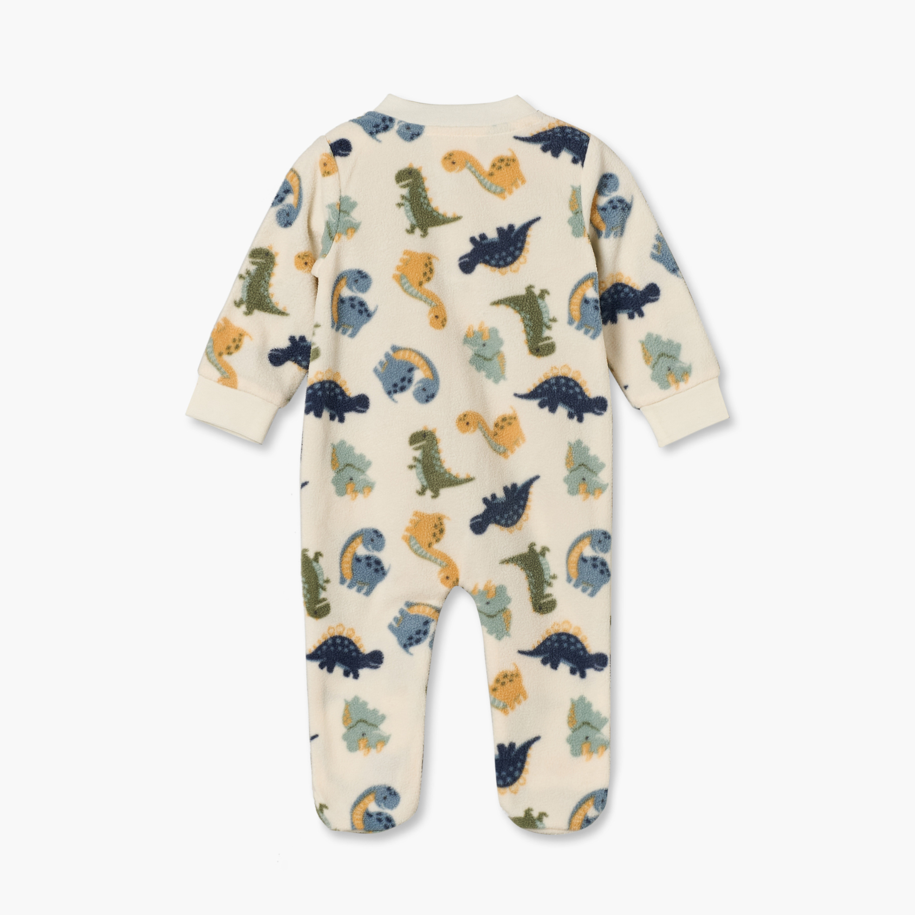 بدلة نوم بياقة ماندارين وأكمام طويلة وطبعات ديناصور من جونيورز-baby-boys-clothing-nightwear-sleepsuits-image-2