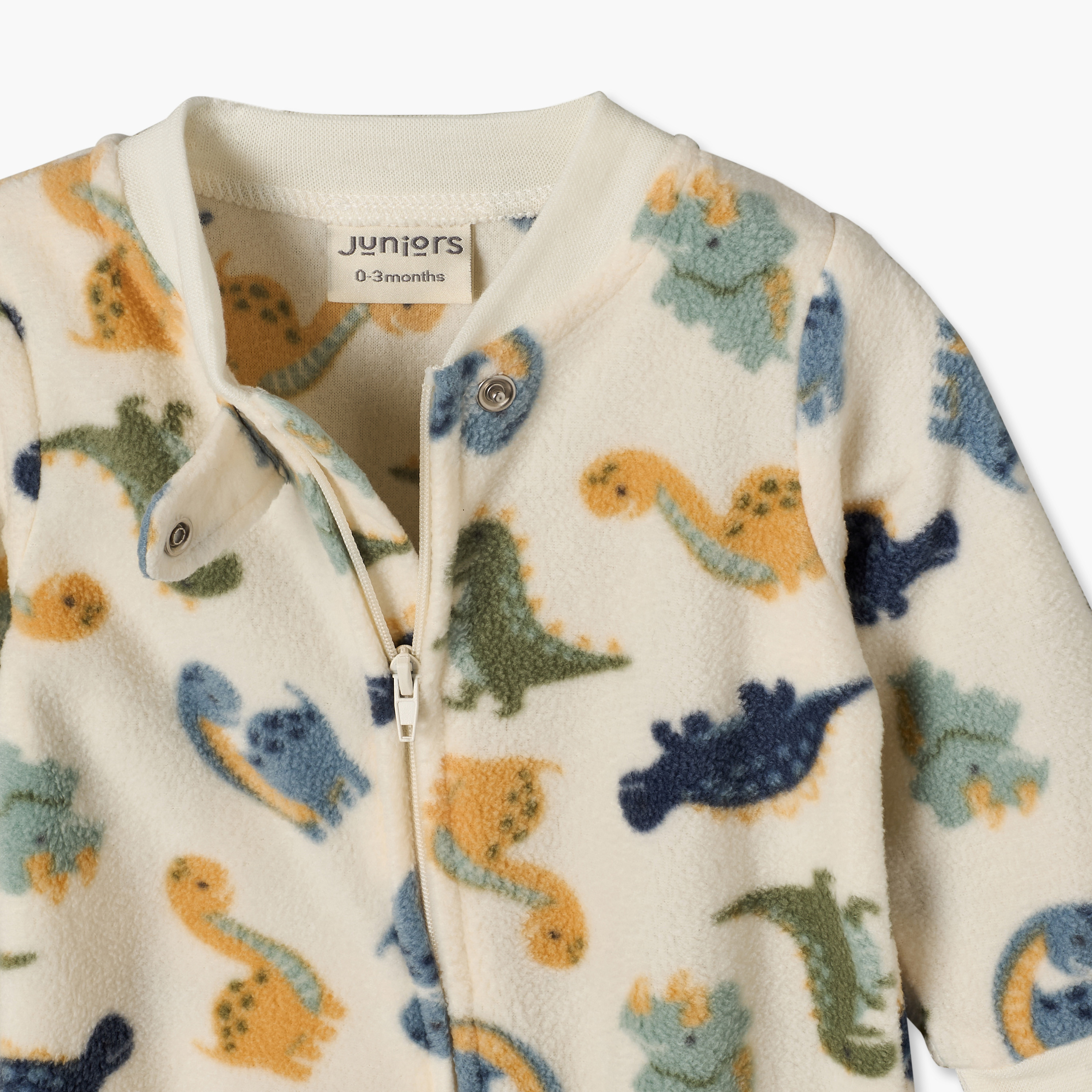بدلة نوم بياقة ماندارين وأكمام طويلة وطبعات ديناصور من جونيورز-baby-boys-clothing-nightwear-sleepsuits-image-3