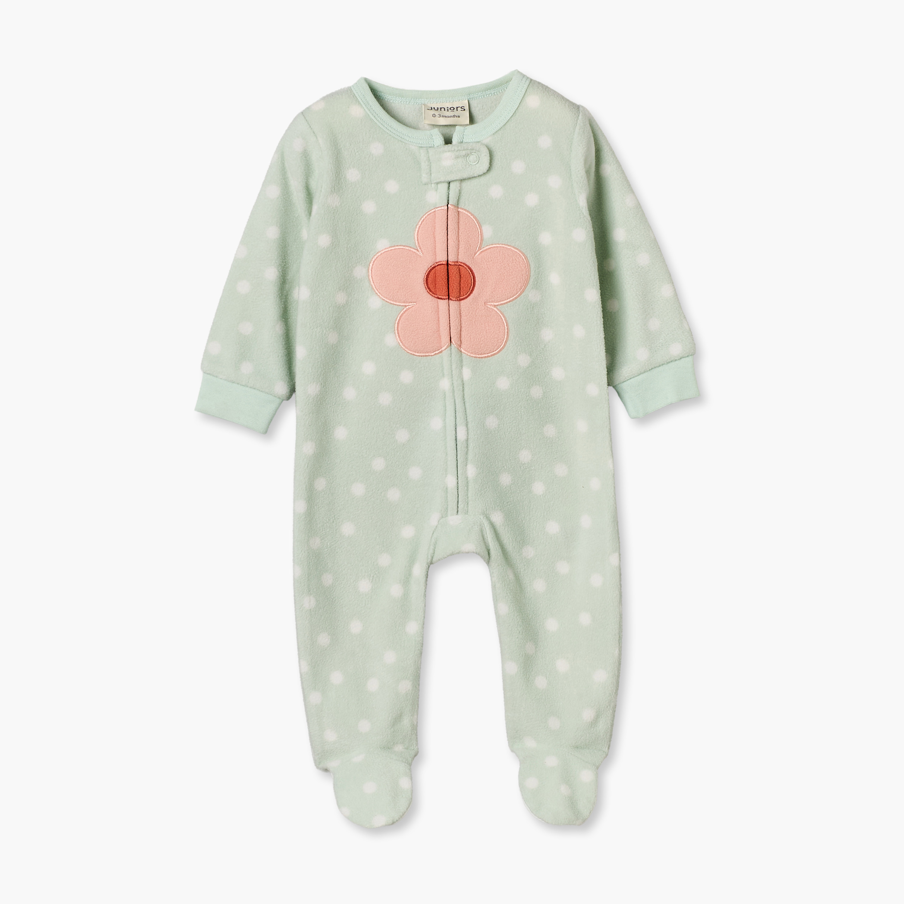 بدلات نوم بطبعات أزهار وياقة ضيقة وأكمام طويلة من جونيورز - عبوة من قطعتين-baby-girls-clothing-nightwear-sleepsuits-image-2