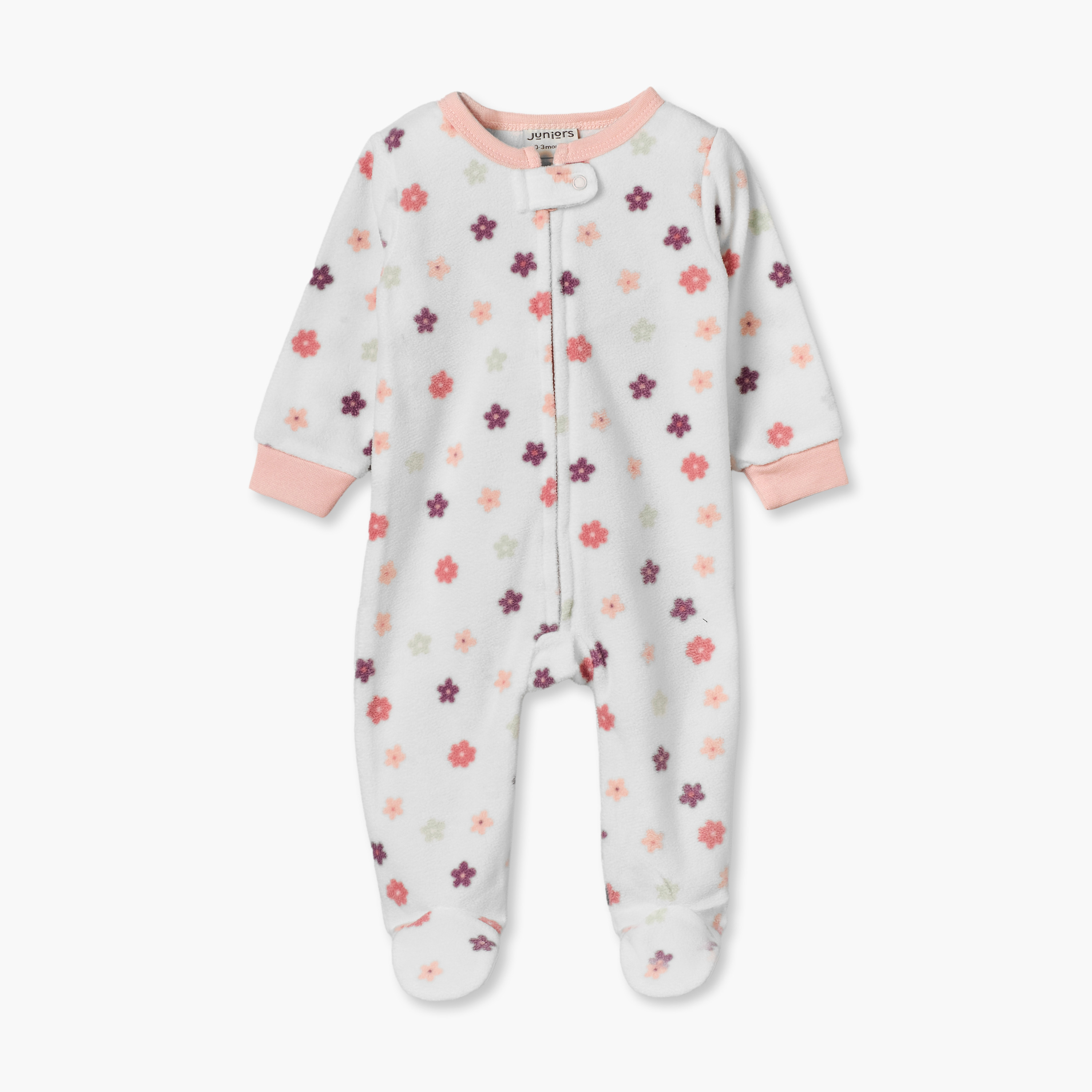 بدلات نوم بطبعات أزهار وياقة ضيقة وأكمام طويلة من جونيورز - عبوة من قطعتين-baby-girls-clothing-nightwear-sleepsuits-image-6