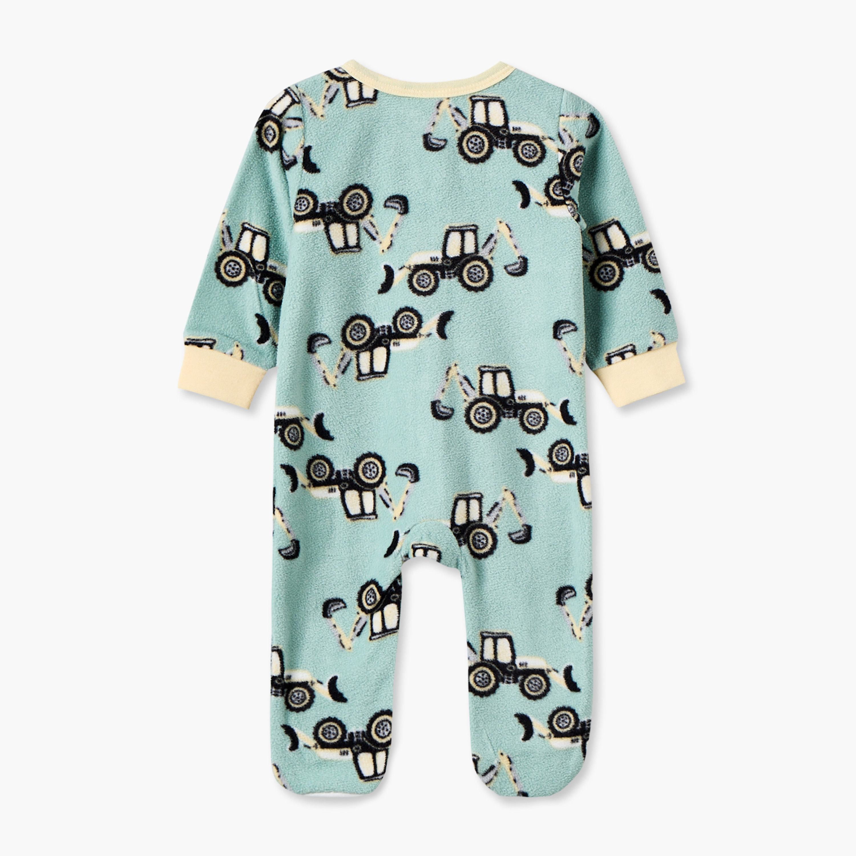 بدلات نوم بطبعات معدات بناء وياقة مستديرة وأكمام طويلة من جونيورز - عبوة من قطعتين-baby-boys-clothing-nightwear-sleepsuits-image-4