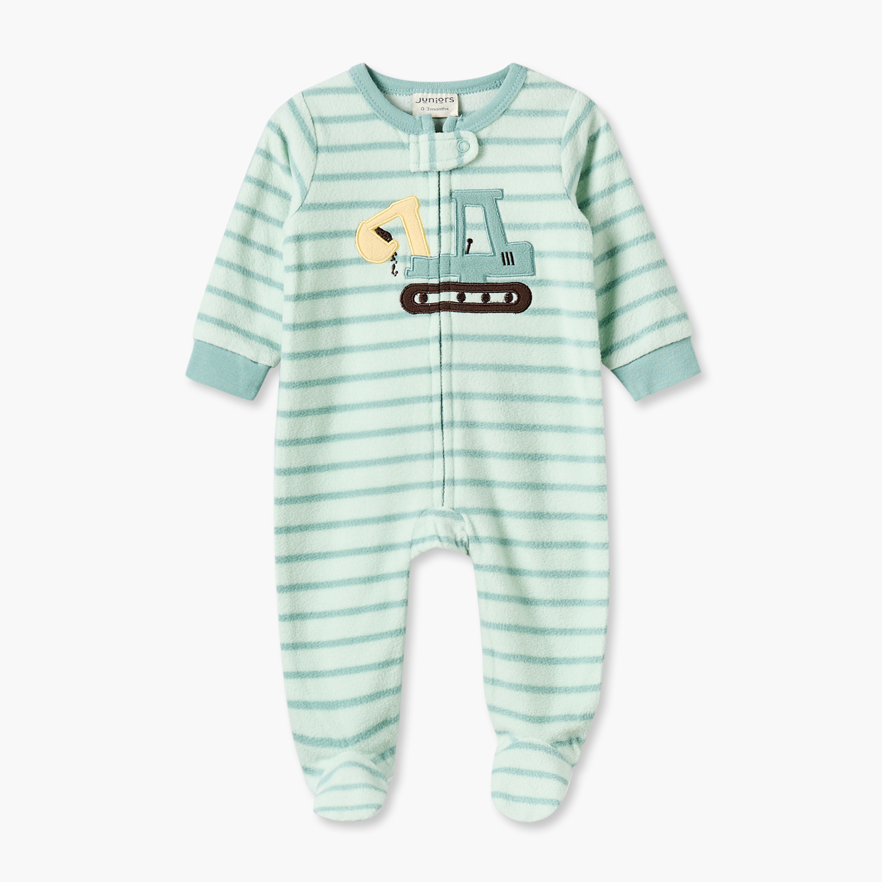 بدلات نوم بطبعات معدات بناء وياقة مستديرة وأكمام طويلة من جونيورز - عبوة من قطعتين-baby-boys-clothing-nightwear-sleepsuits-image-5