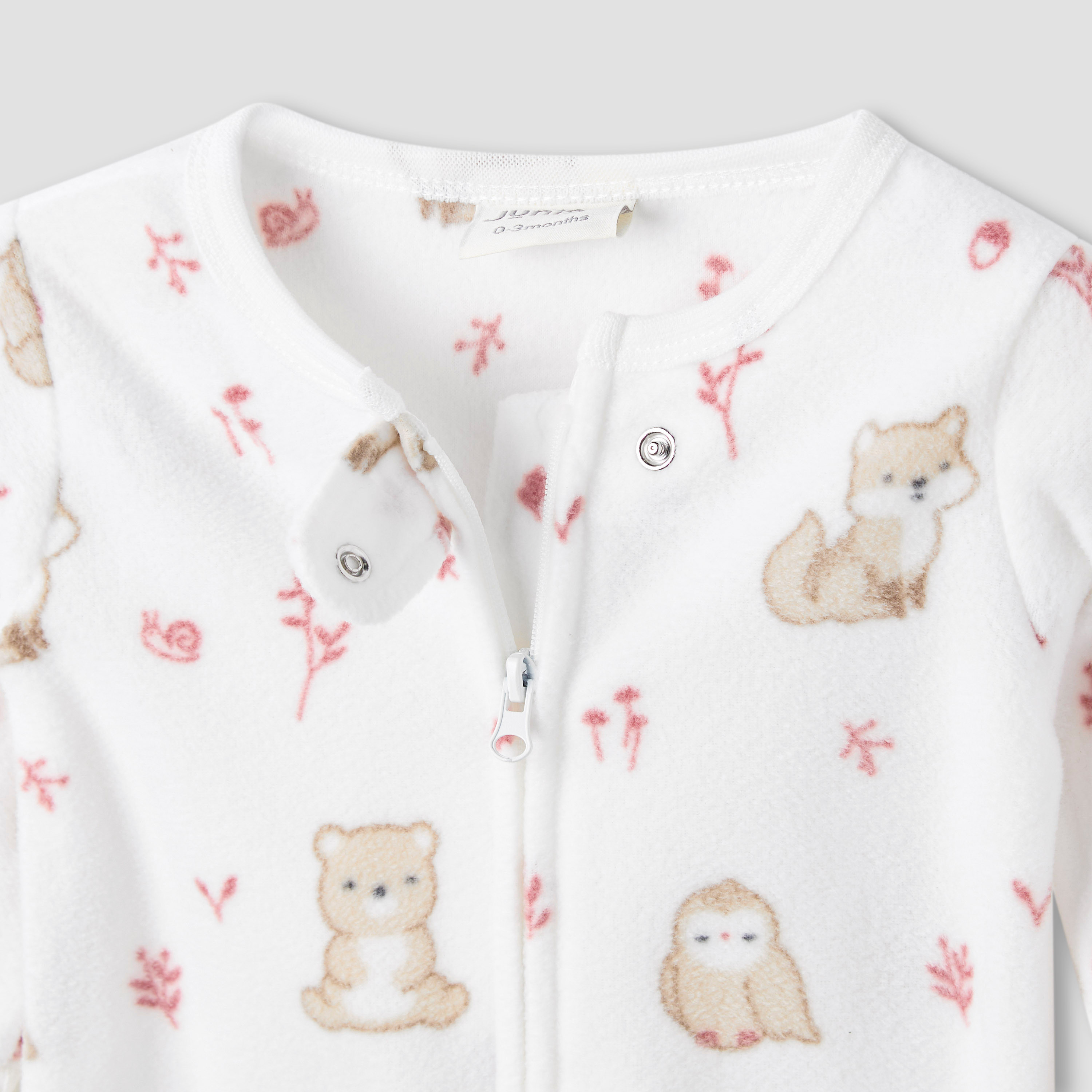 Juniors Round Neck Sleepsuit with Print - Polyester - Long Sleeves - Set of 2-baby-girls-clothing-nightwear-sleepsuits-image-6