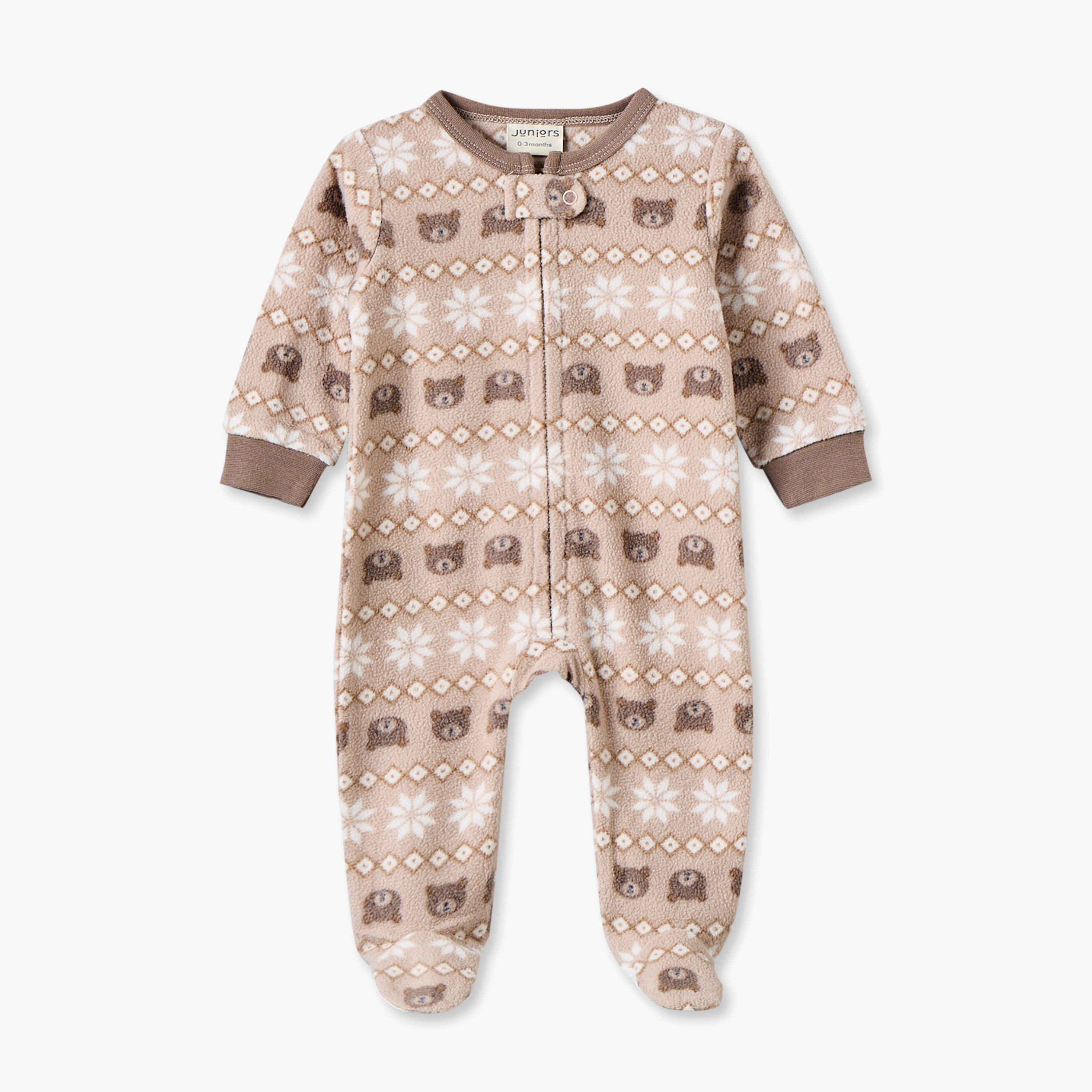 بدلة نوم بياقة ضيقة وأكمام طويلة وطبعات من جونيورز - عبوة من قطعتين-baby-boys-clothing-nightwear-sleepsuits-image-3