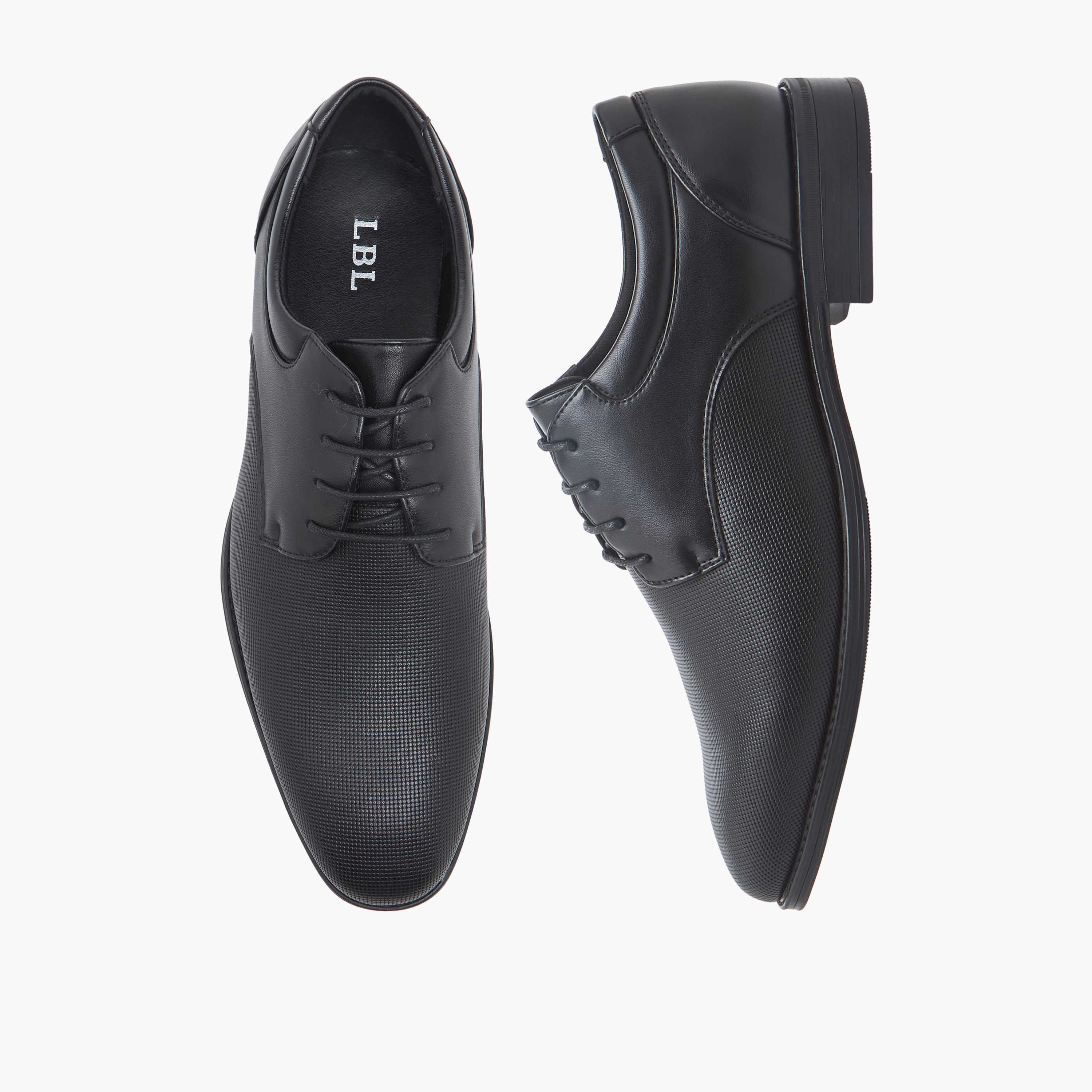 LBL by Shoexpress Men Textured Lace-Up Derby Shoes-men-shoes-formalshoes-image-6