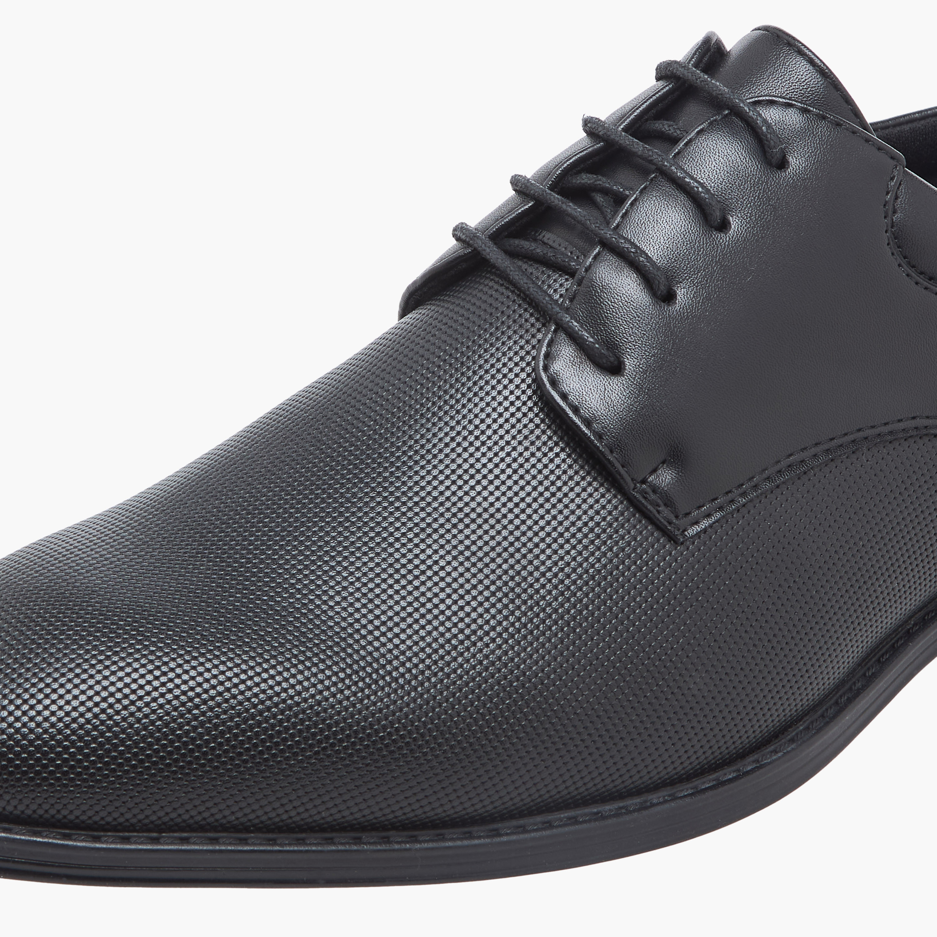 LBL by Shoexpress Men Textured Lace-Up Derby Shoes-men-shoes-formalshoes-image-4