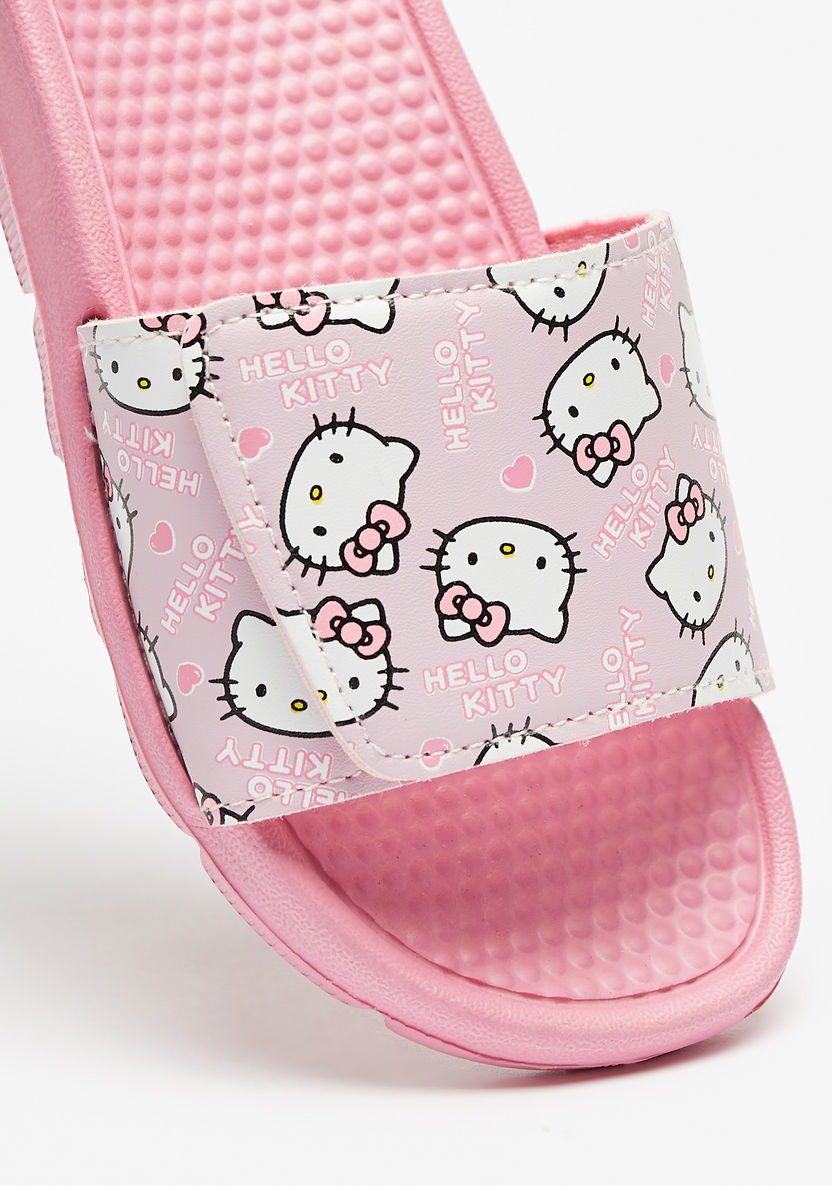 Hello Kitty Printed Slip-On Slide Slippers-Girl%27s Flip Flops & Beach Slippers-image-3