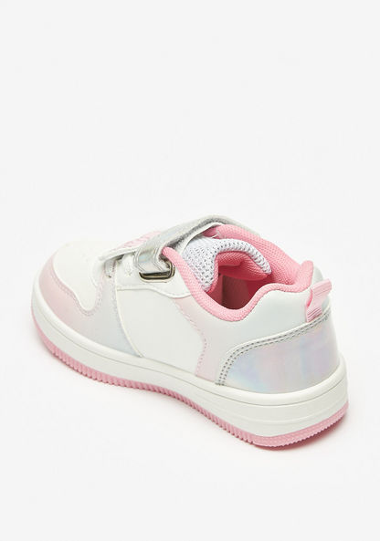 Hello Kitty Printed Sneakers with Hook and Loop Closure-Girl%27s Sneakers-image-1