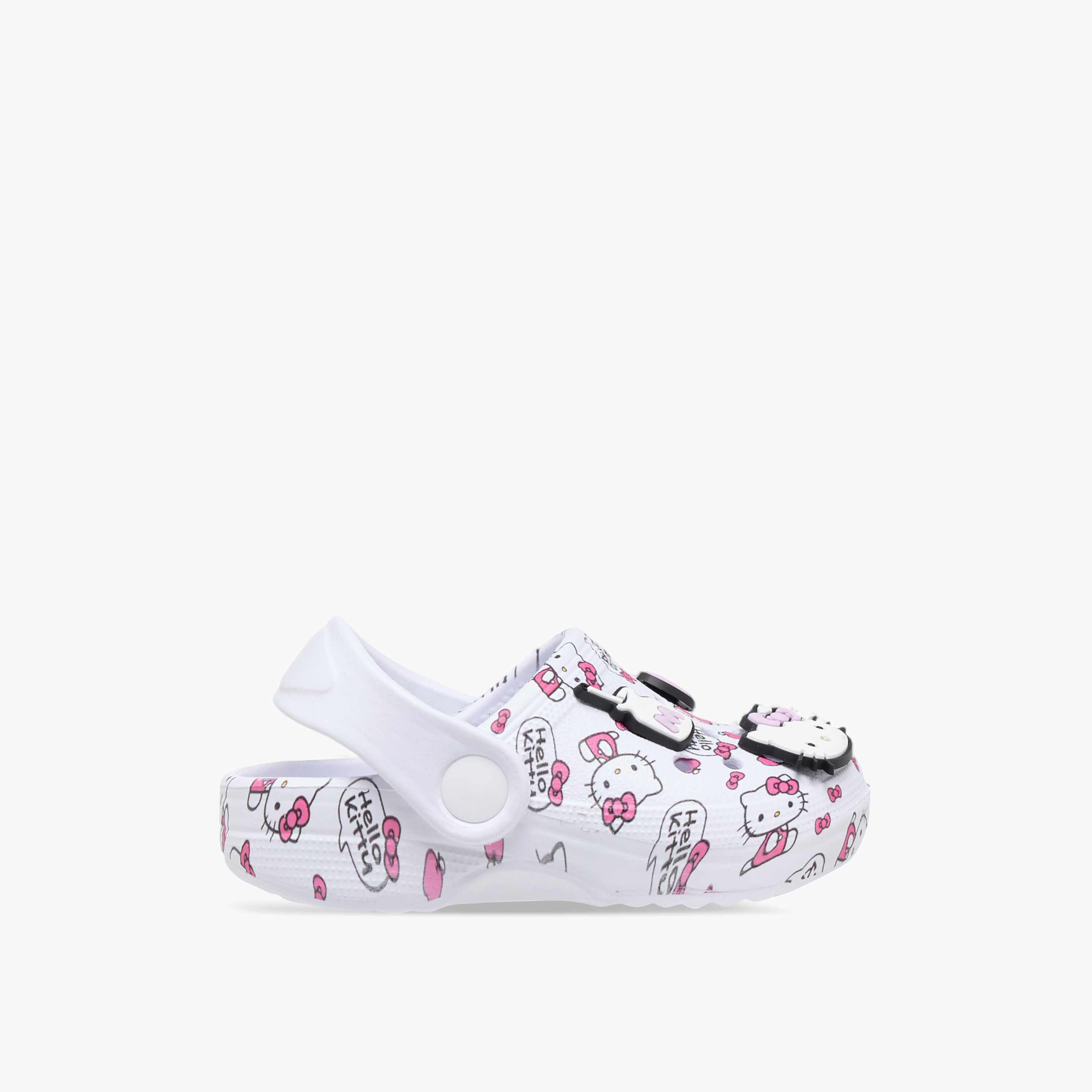 Hello Kitty Print Clogs with Backstrap-girls-shoes-sandals-image-3