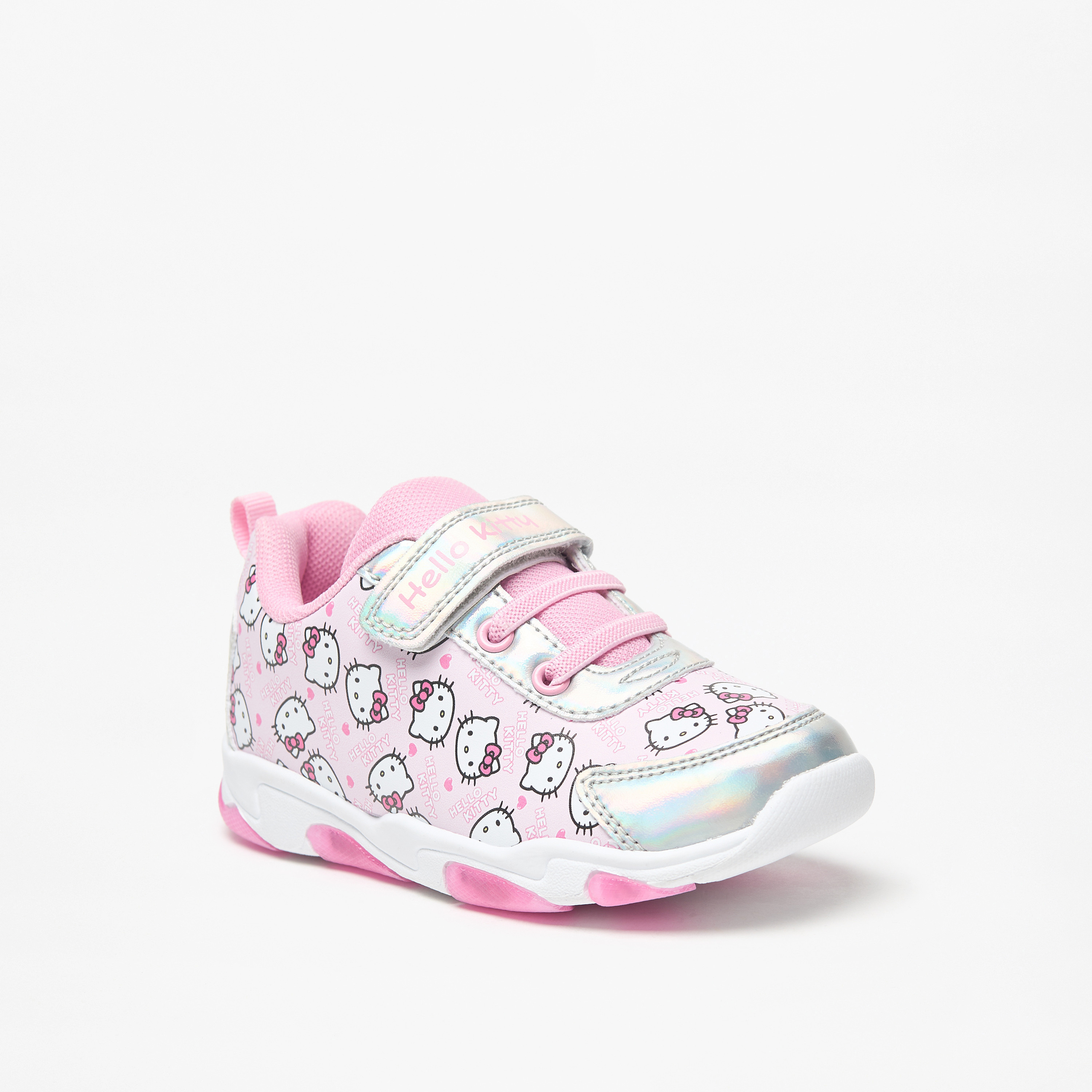 Shop Hello Kitty Print Sneakers with Hook and Loop Closure Online Splash UAE