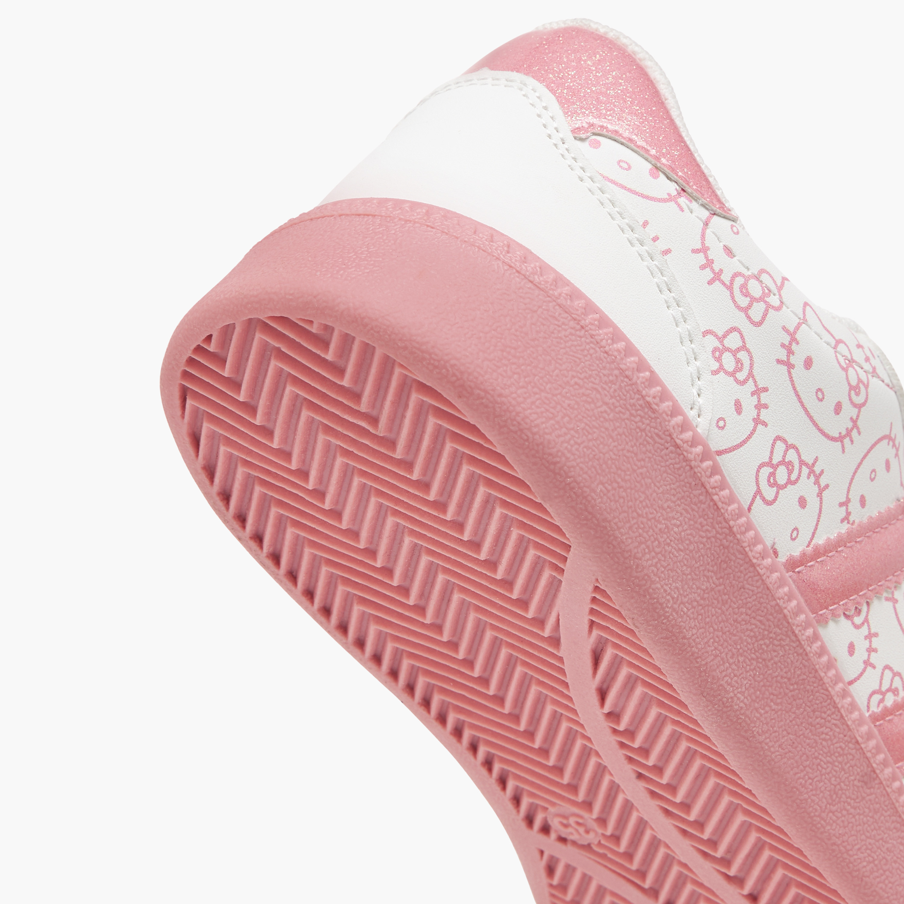 Hello Kitty Printed Sneakers with Hook and Loop Closure-girls-shoes-sneakers-image-5