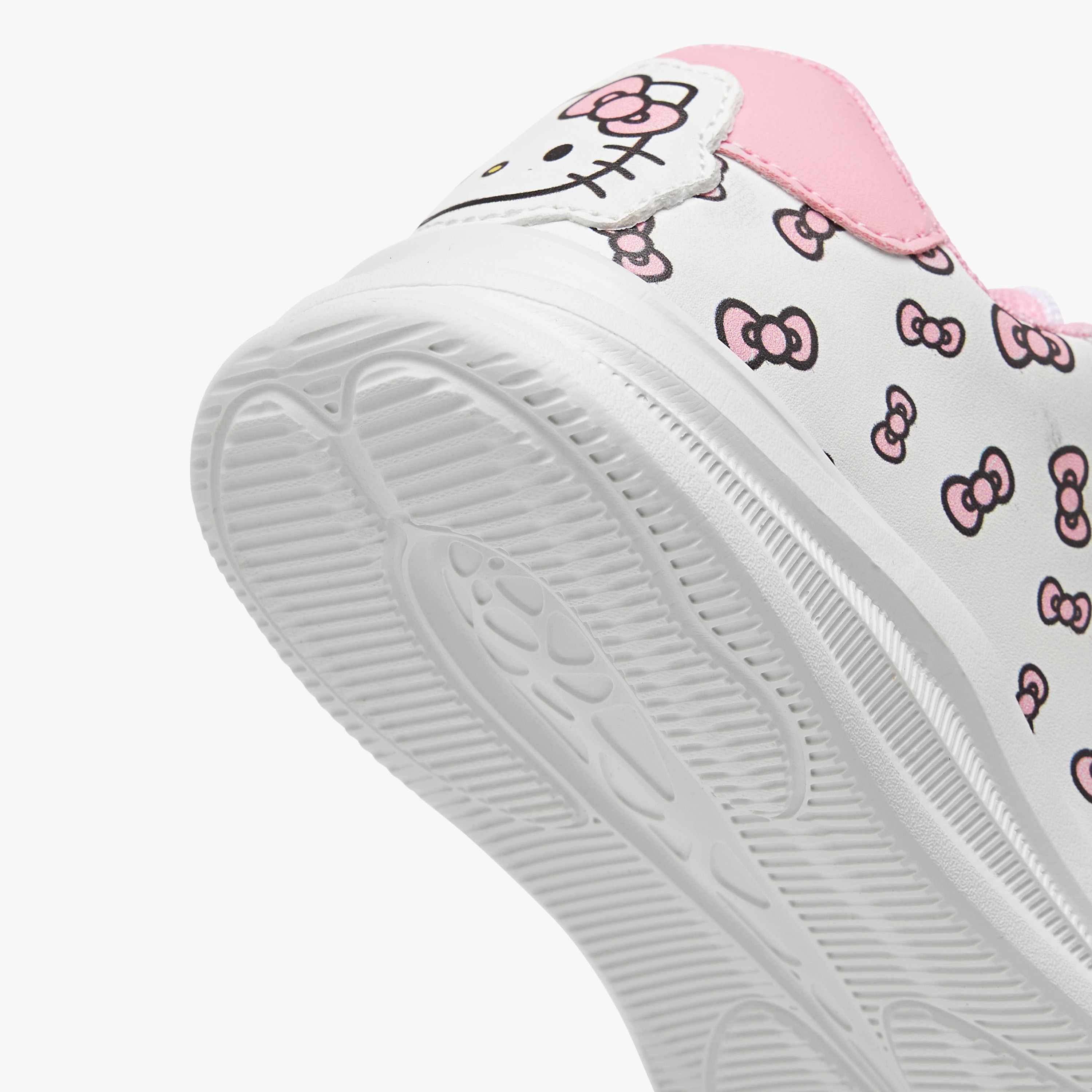 Hello Kitty Printed Sneakers with Hook and Loop Closure-girls-shoes-sneakers-image-5