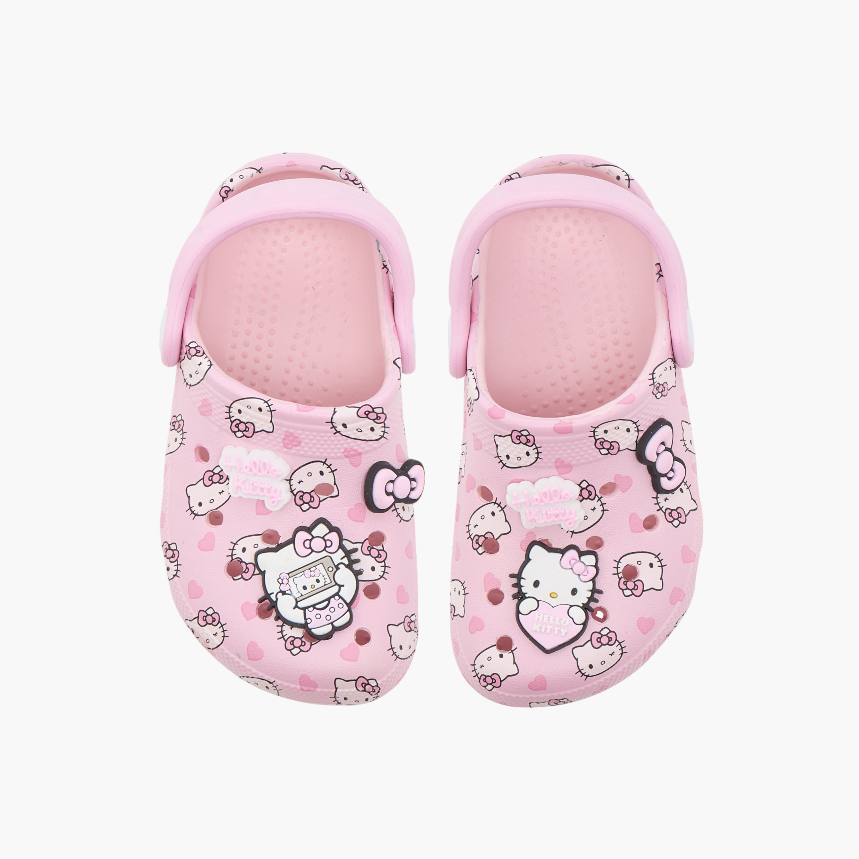 صندل كلوج بحزام خلفي وتزيينات هالو كيتي-girls-shoes-sandals-image-1