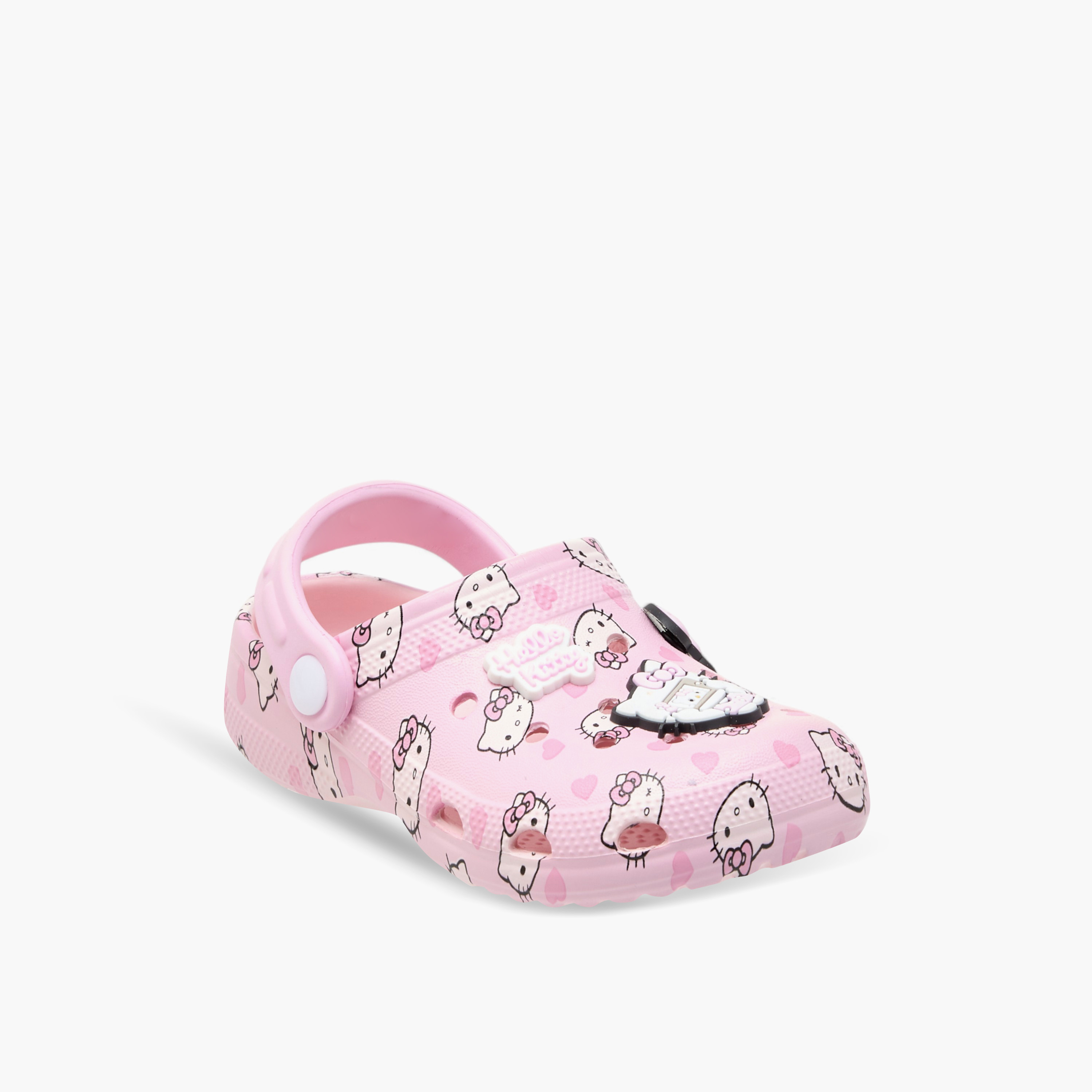 صندل كلوج بحزام خلفي وتزيينات هالو كيتي-girls-shoes-sandals-image-2