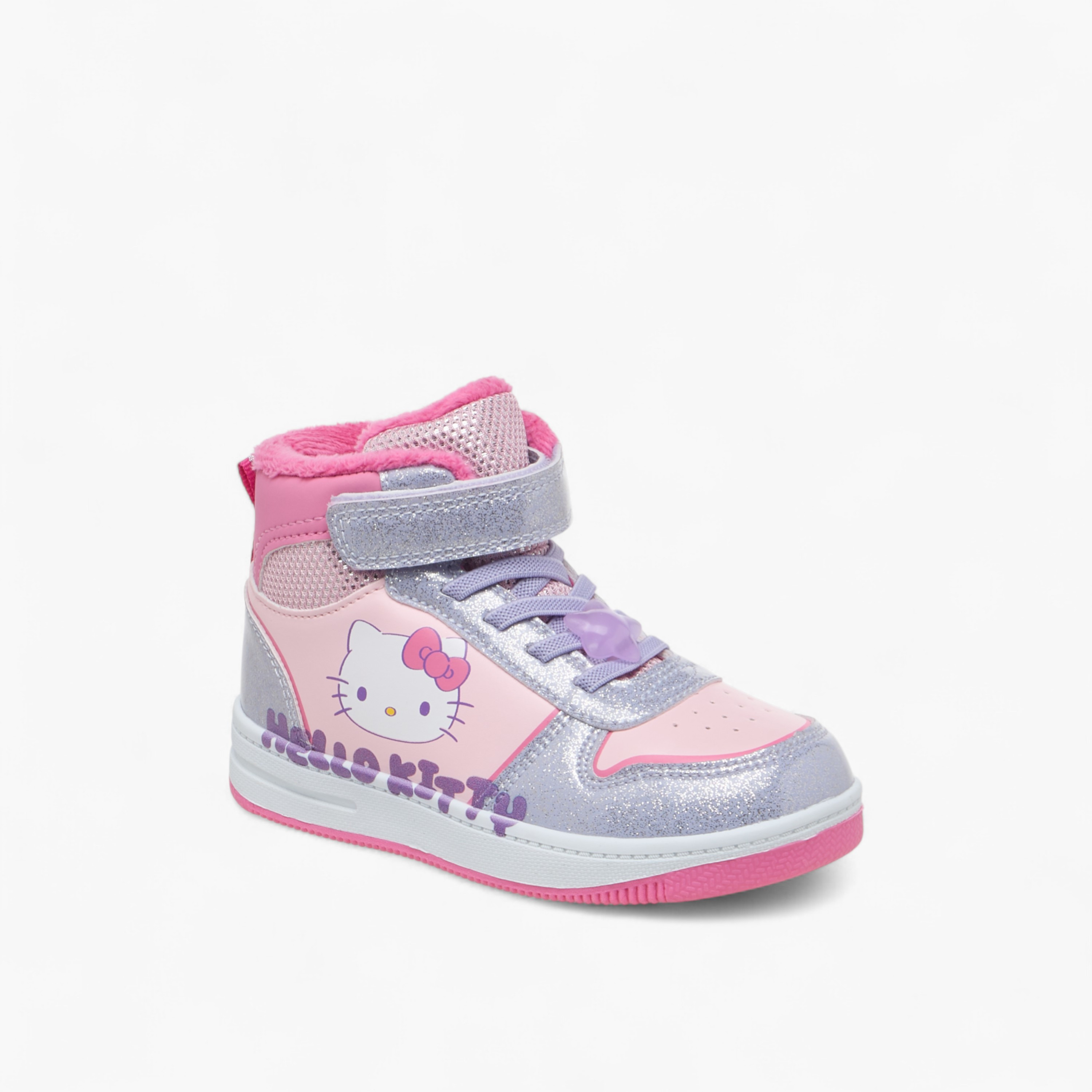 حذاء سنيكرز بقصة عالية وشريط إغلاق لاصق للبنات من هالو كيتي-girls-shoes-sneakers-image-2