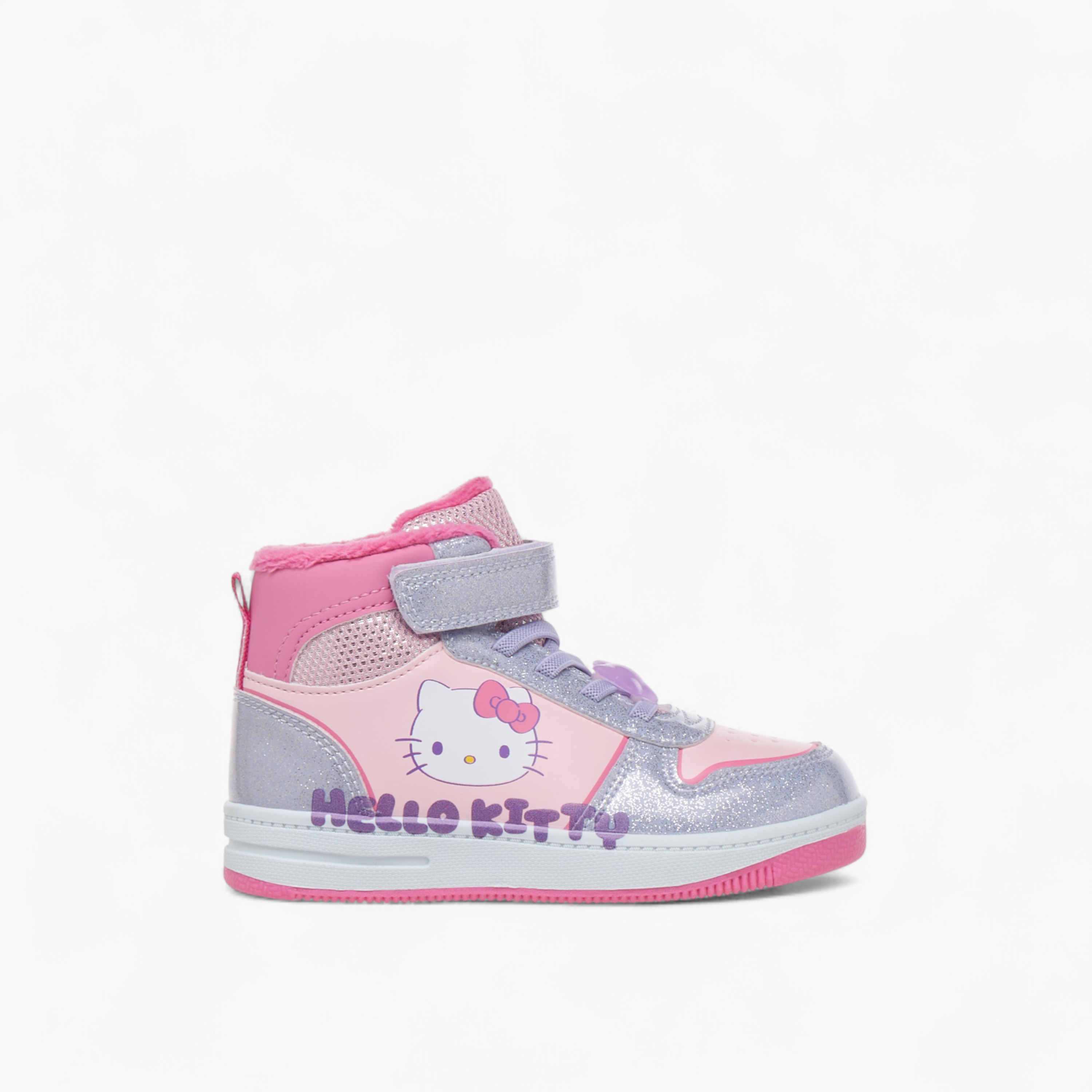 حذاء سنيكرز بقصة عالية وشريط إغلاق لاصق للبنات من هالو كيتي-girls-shoes-sneakers-image-3