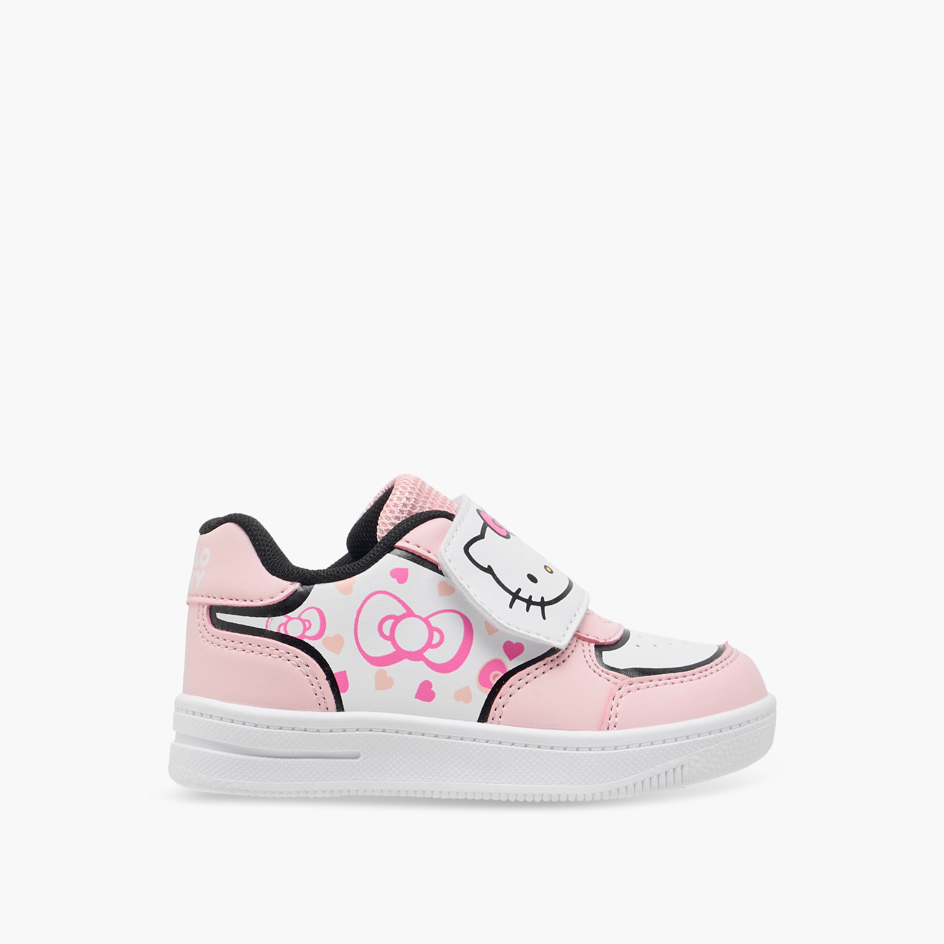 Hello Kitty Printed Sneakers with Hook and Loop Closure-girls-shoes-sneakers-image-3