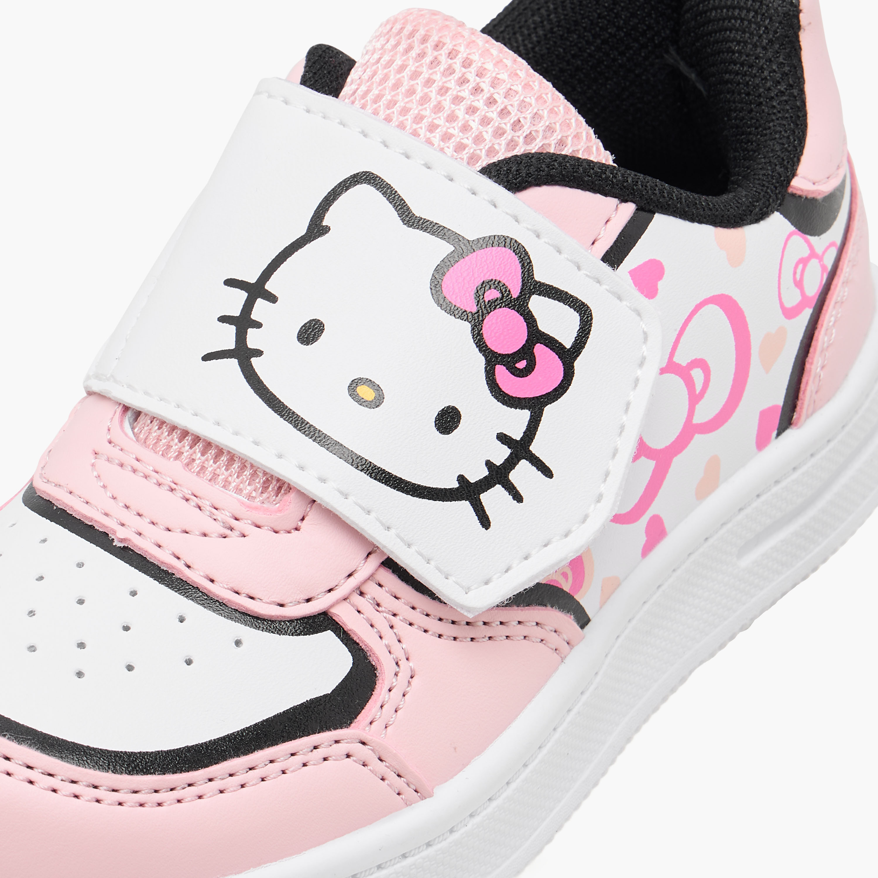 Hello Kitty Printed Sneakers with Hook and Loop Closure-girls-shoes-sneakers-image-4