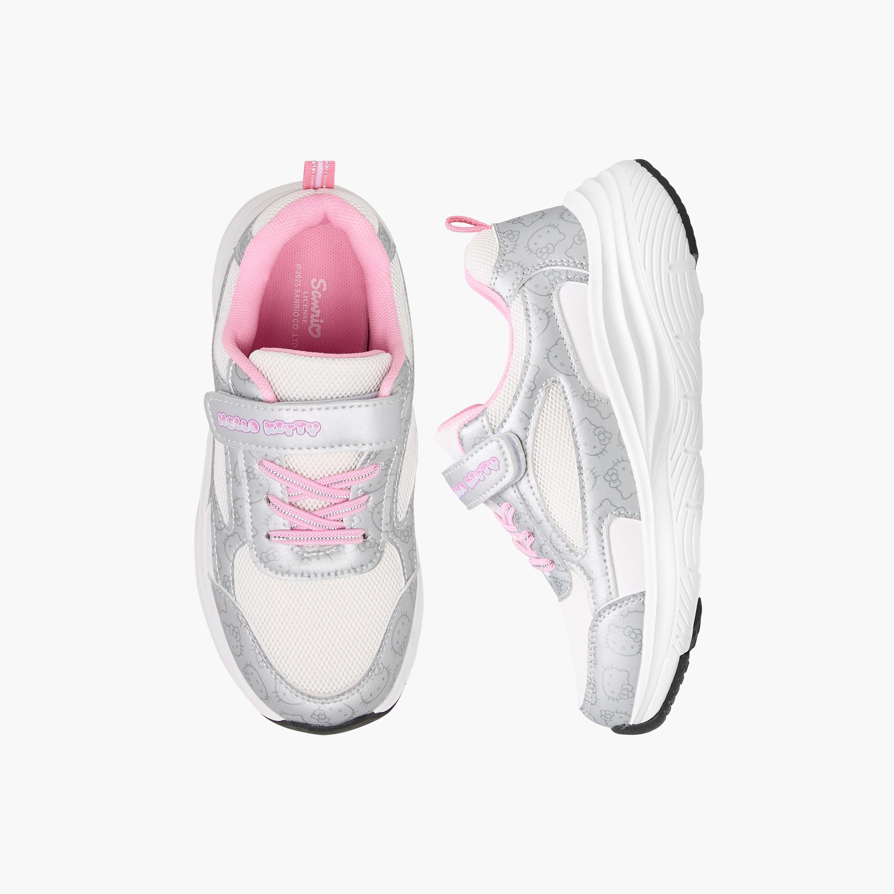 حذاء سنيكرز بشريط إغلاق لاصق وطبعات هالو كيتي-girls-shoes-sneakers-image-1