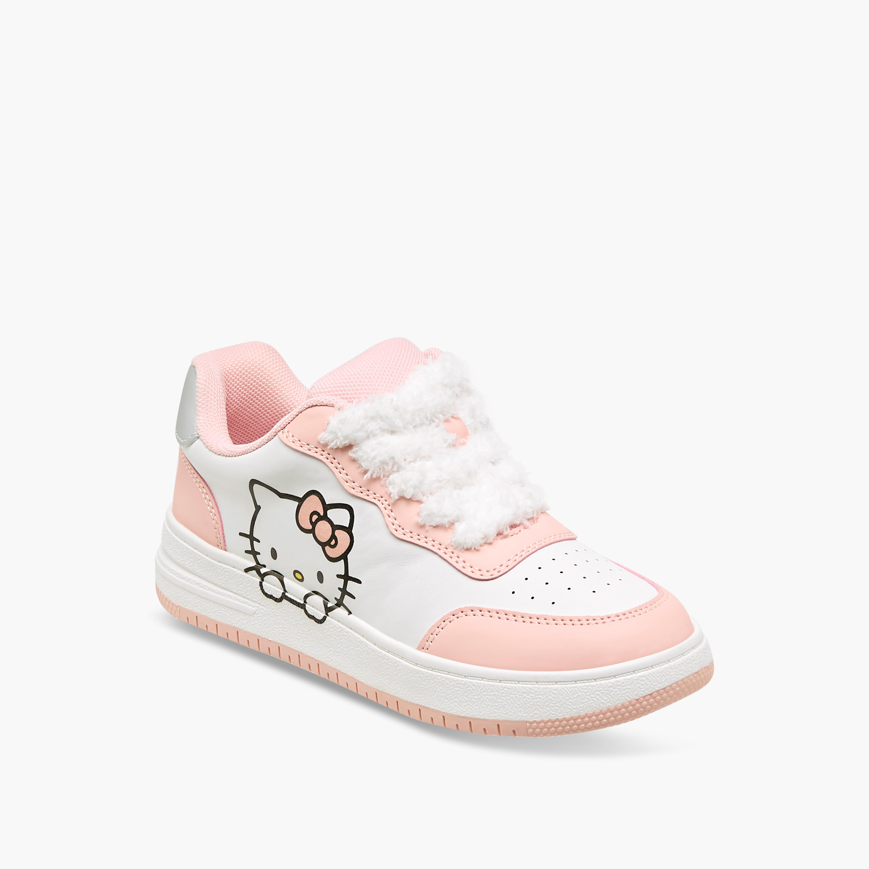 Hello Kitty Printed Lace-Up Sneakers-girls-shoes-sneakers-image-2