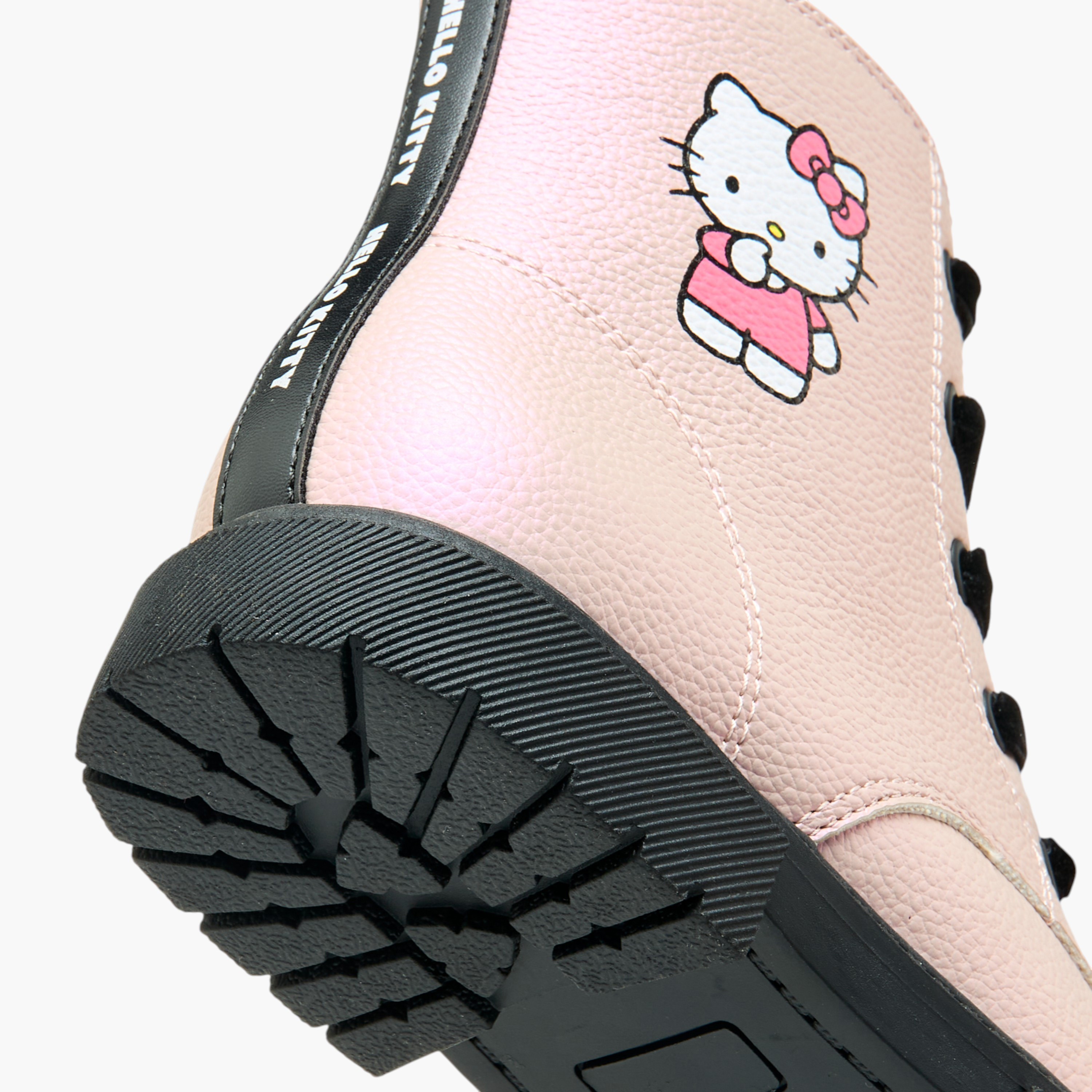 Hello Kitty Printed Ankle Boots with Zip Closure-girls-shoes-boots-image-5