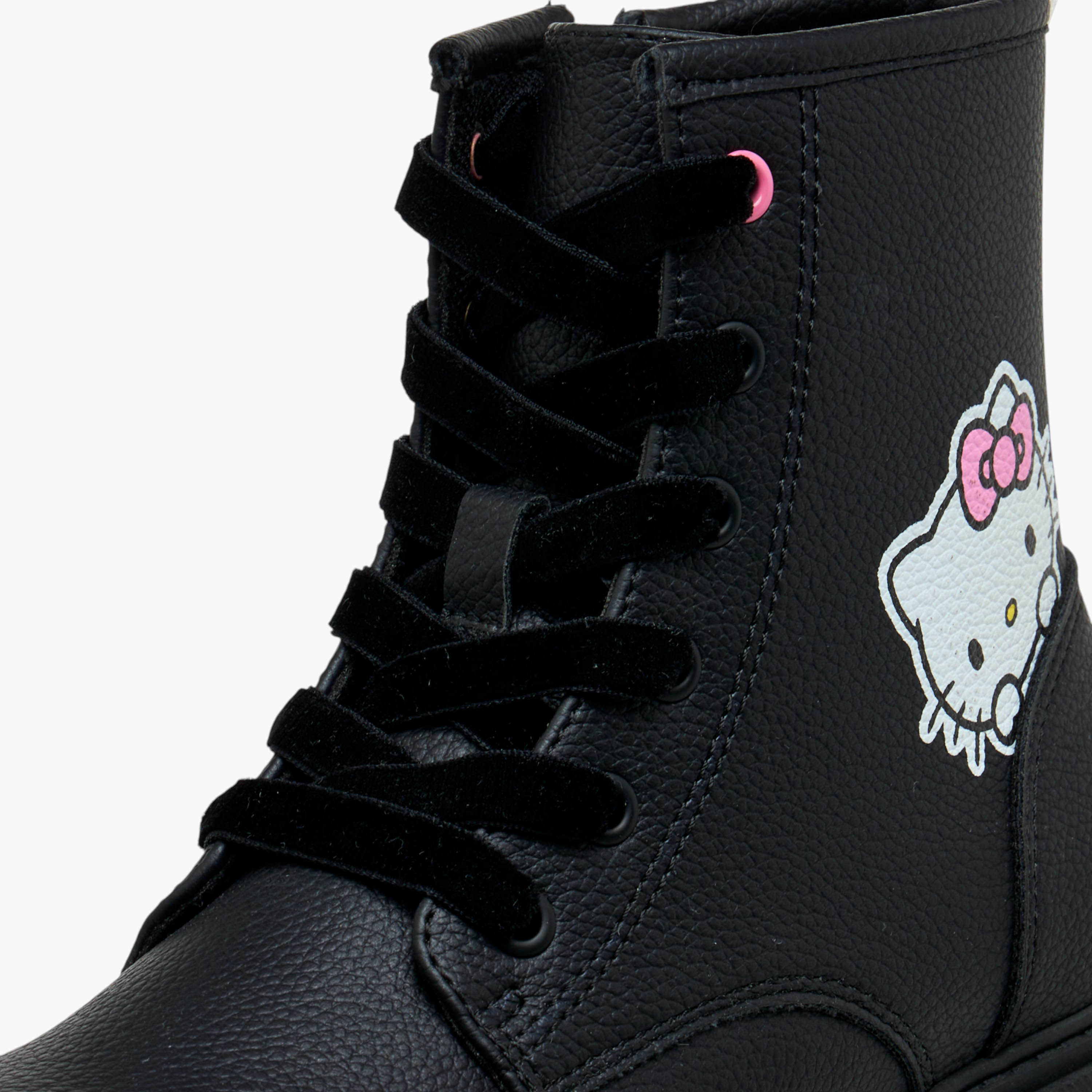 بوت بطول الكاحل وطبعات وسحاب إغلاق من هالو كيتي-girls-shoes-boots-image-3